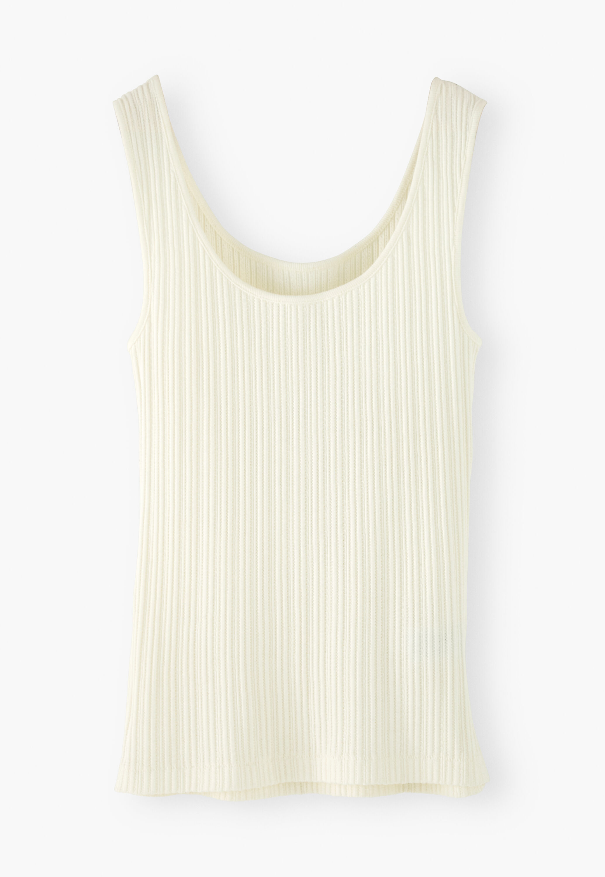 Lace-rib vest