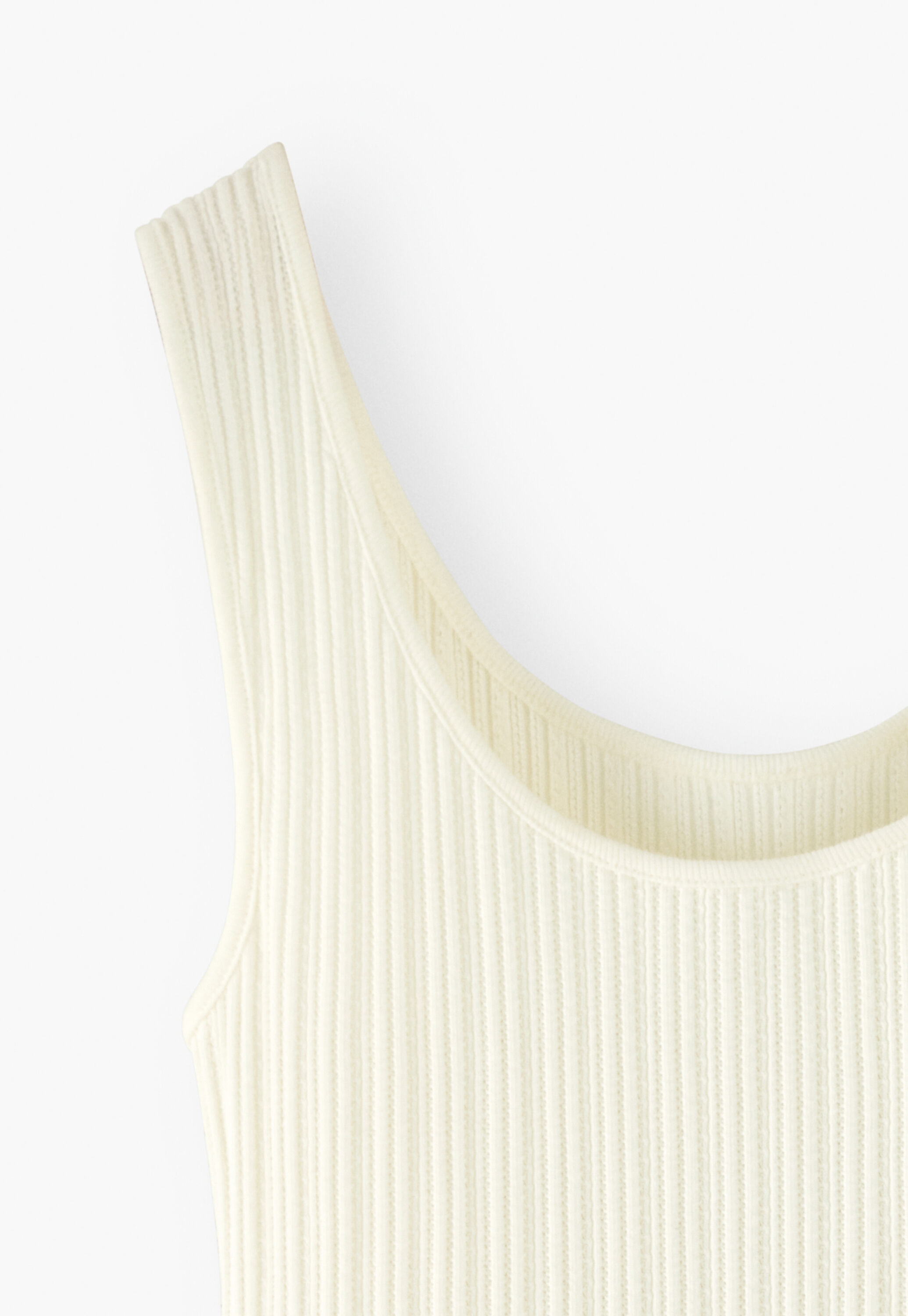 Lace-rib vest