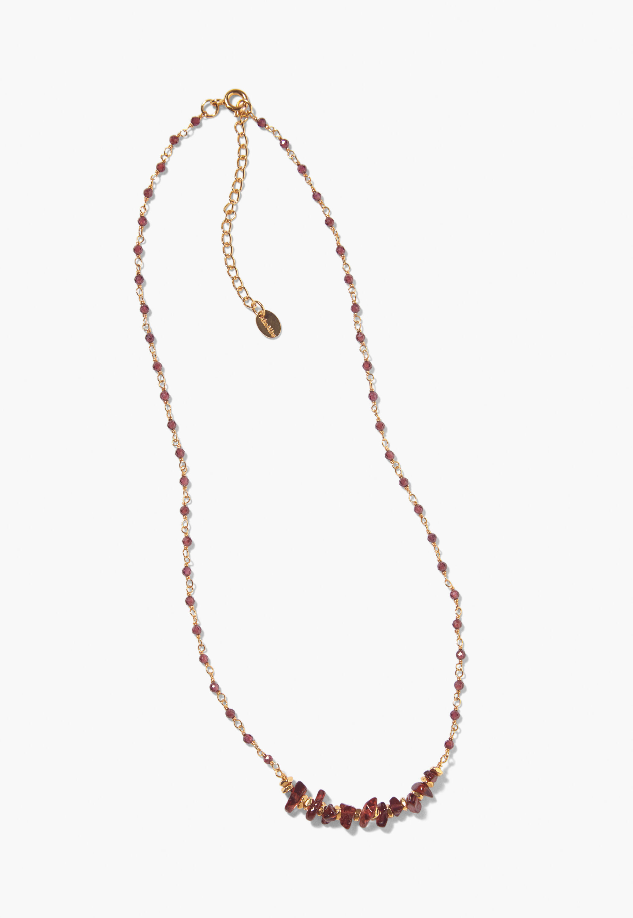 Garnet beaded necklace