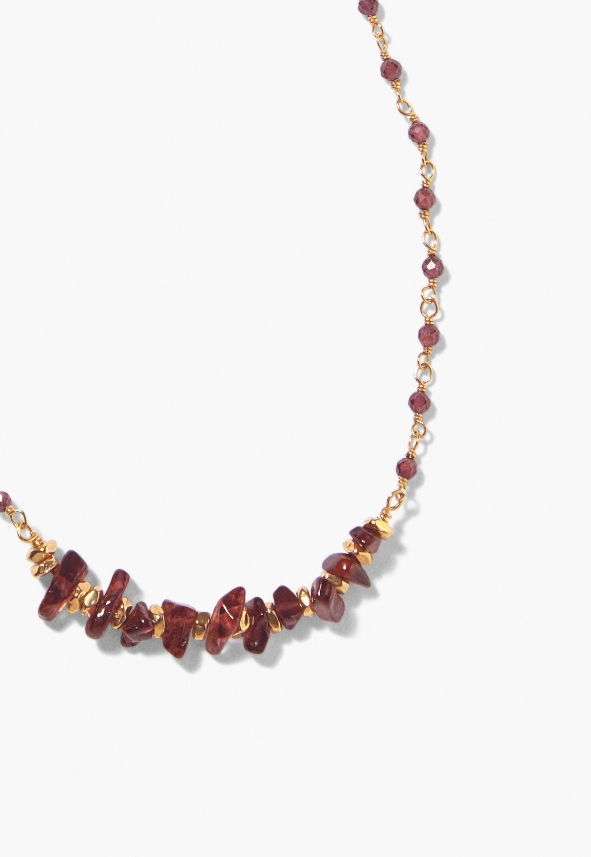 Garnet beaded necklace