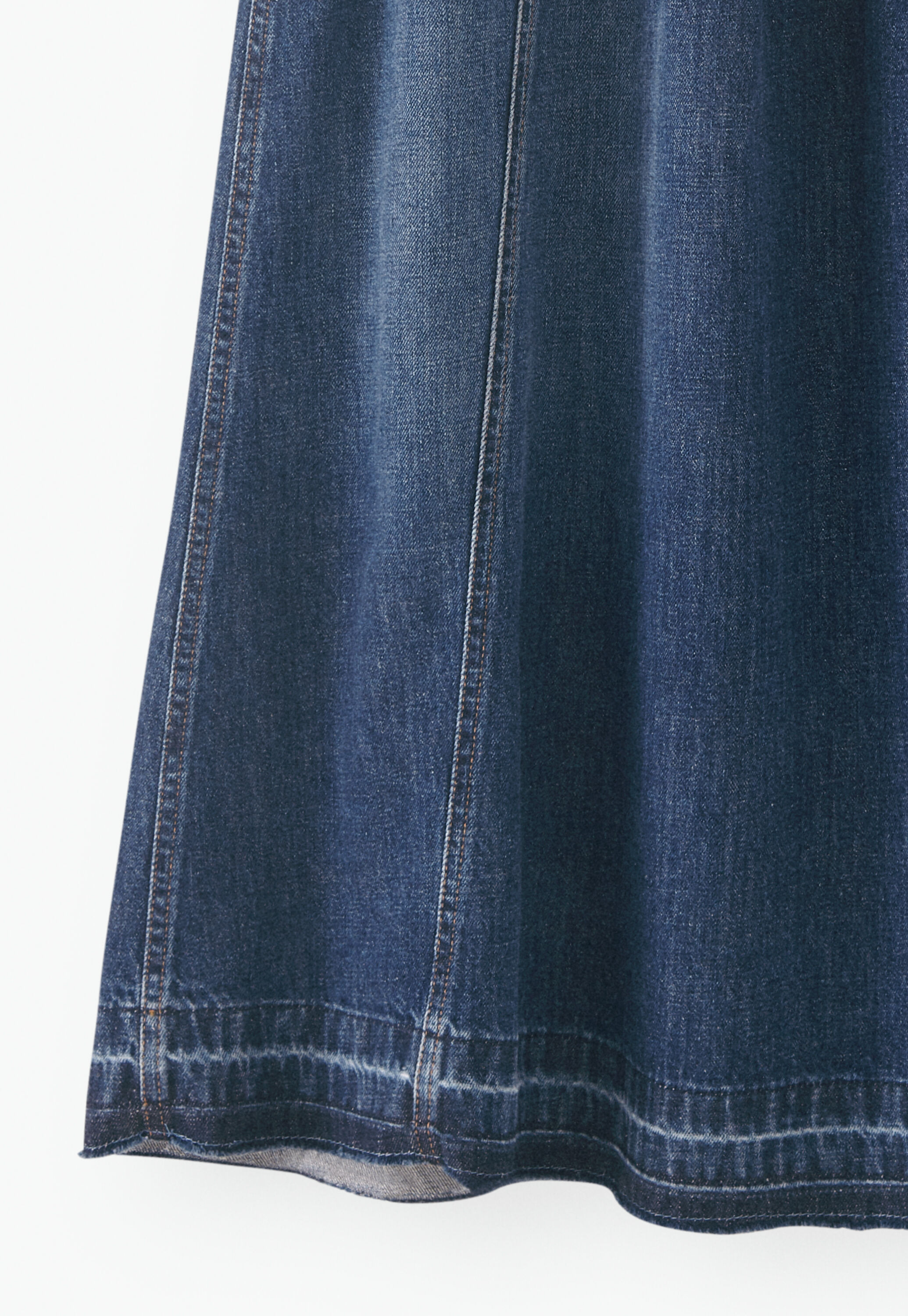Denim maxi-skirt