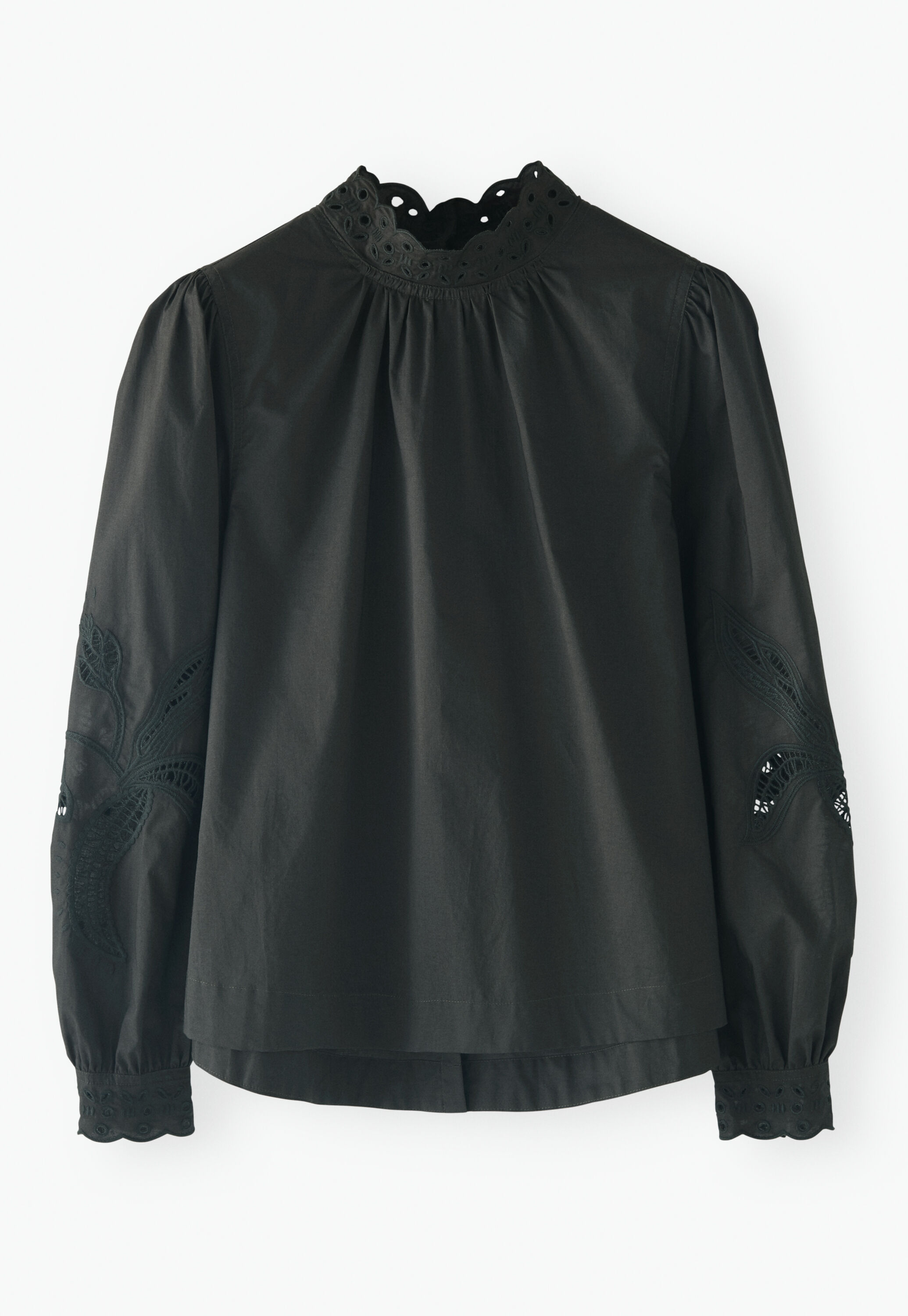 Button-back blouse