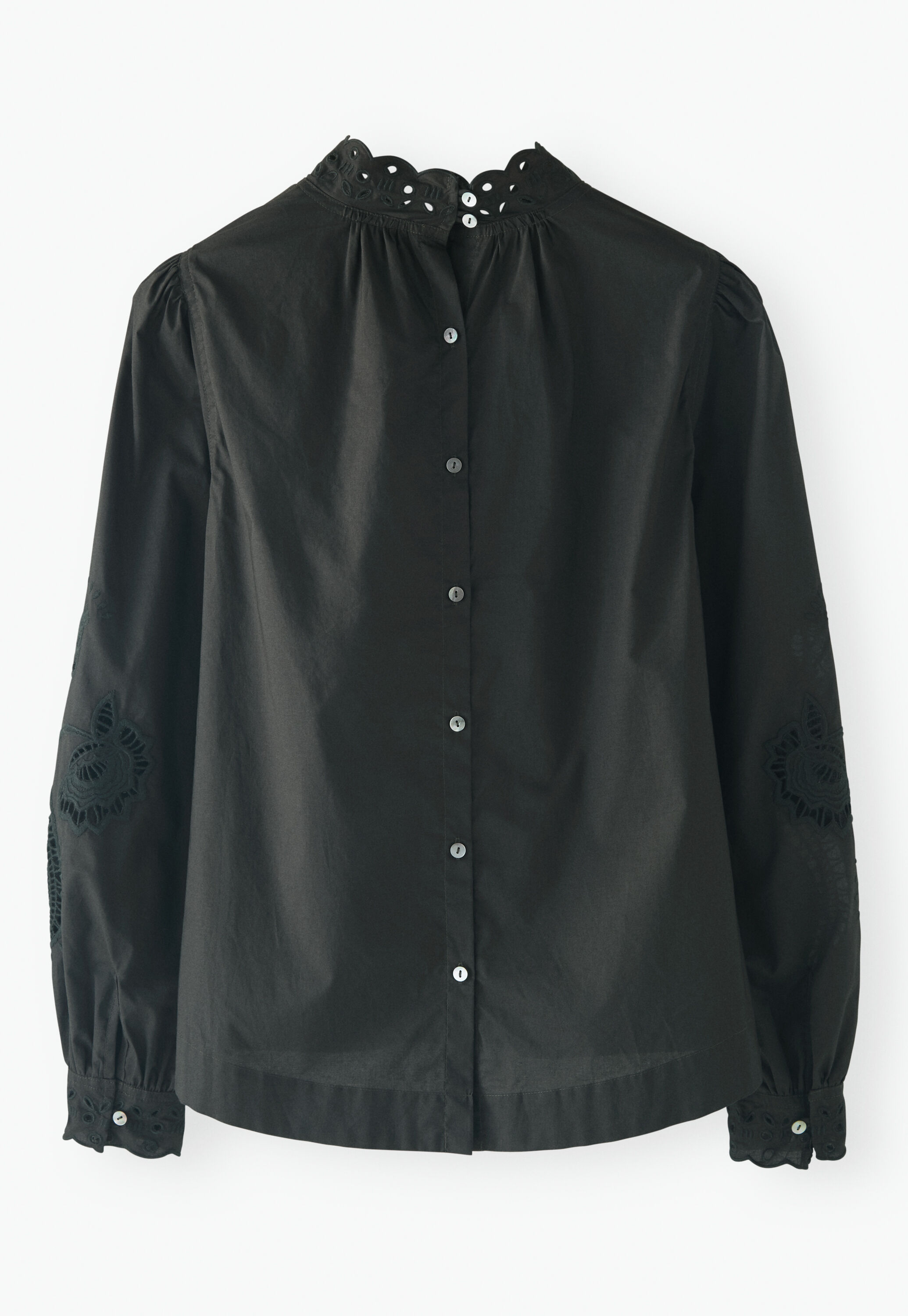 Button-back blouse