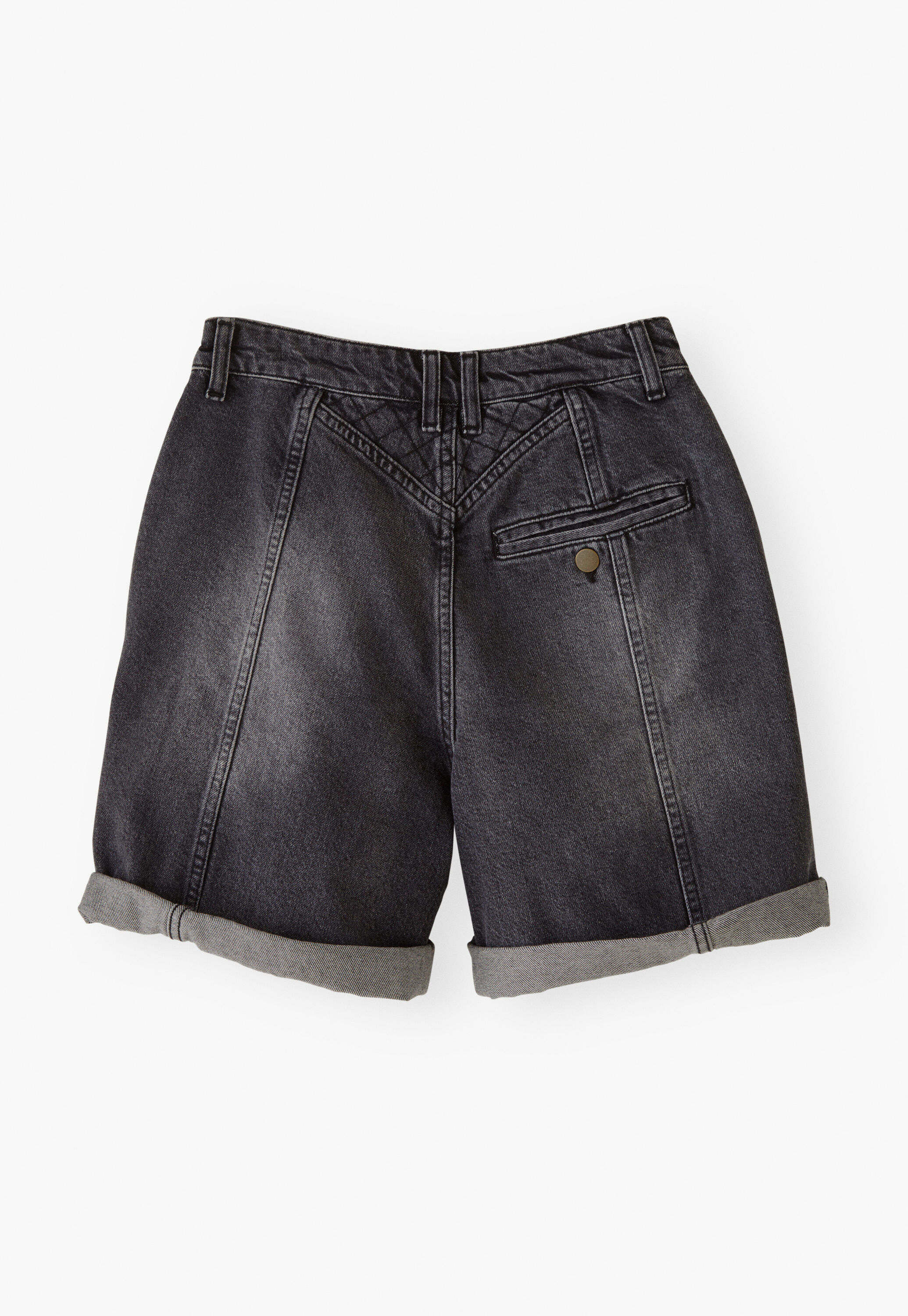 Denim shorts, Charcoal, large