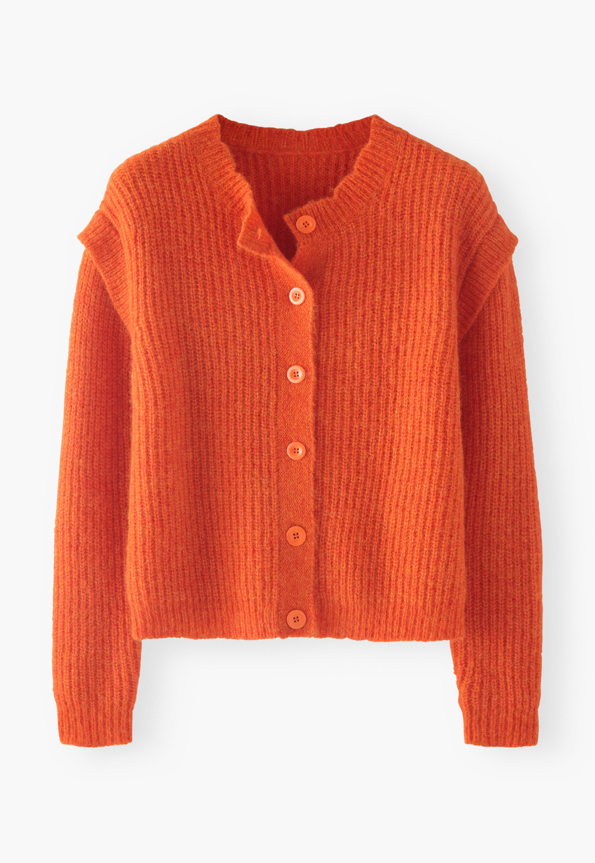 Rib-stitch cardigan