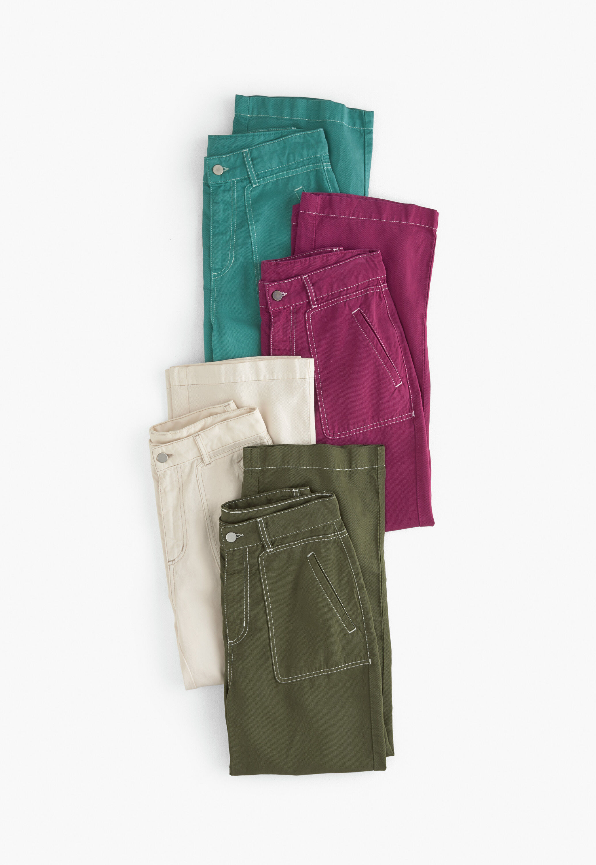 Wide-leg cord trousers