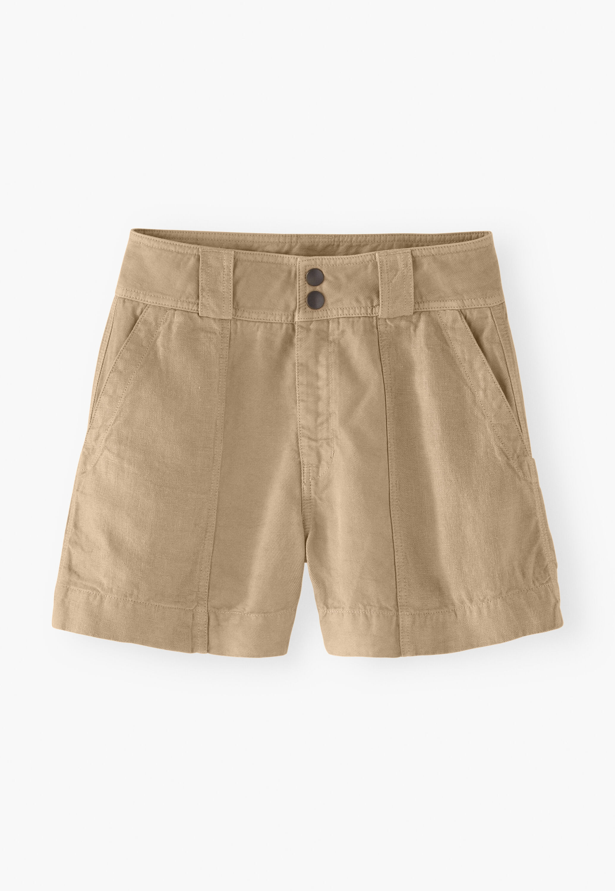 Contrast-fabric shorts