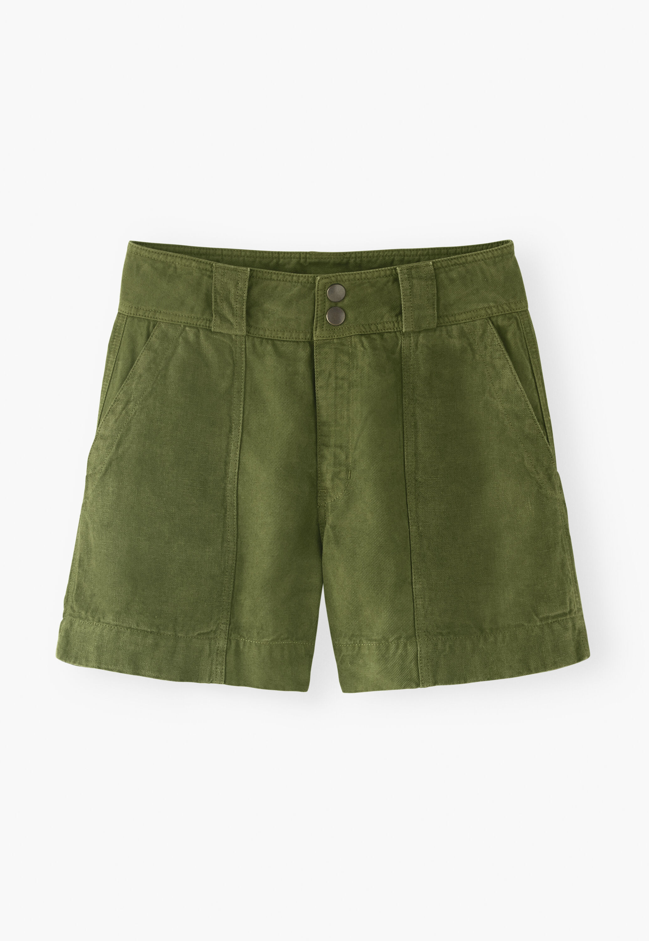 Contrast-fabric shorts