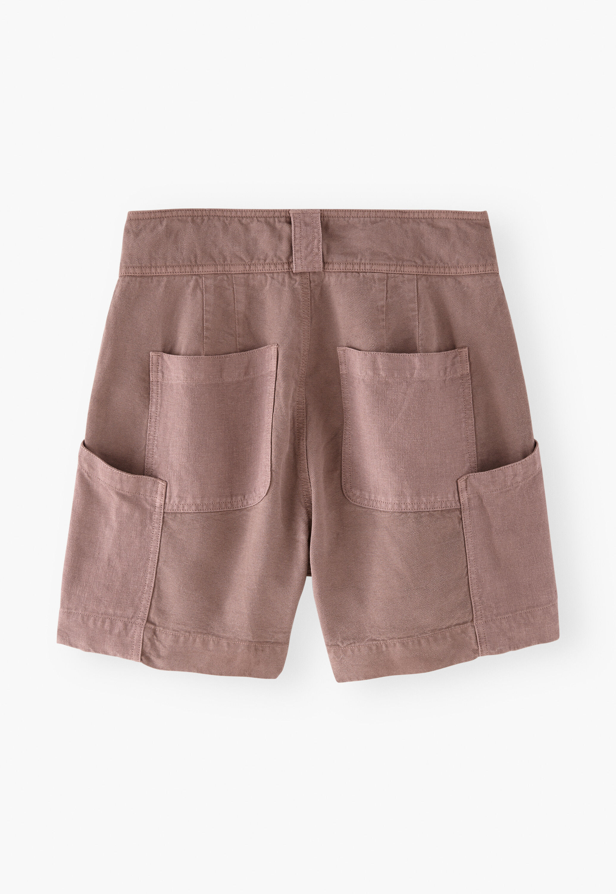 Contrast-fabric shorts, Dusty grape, large