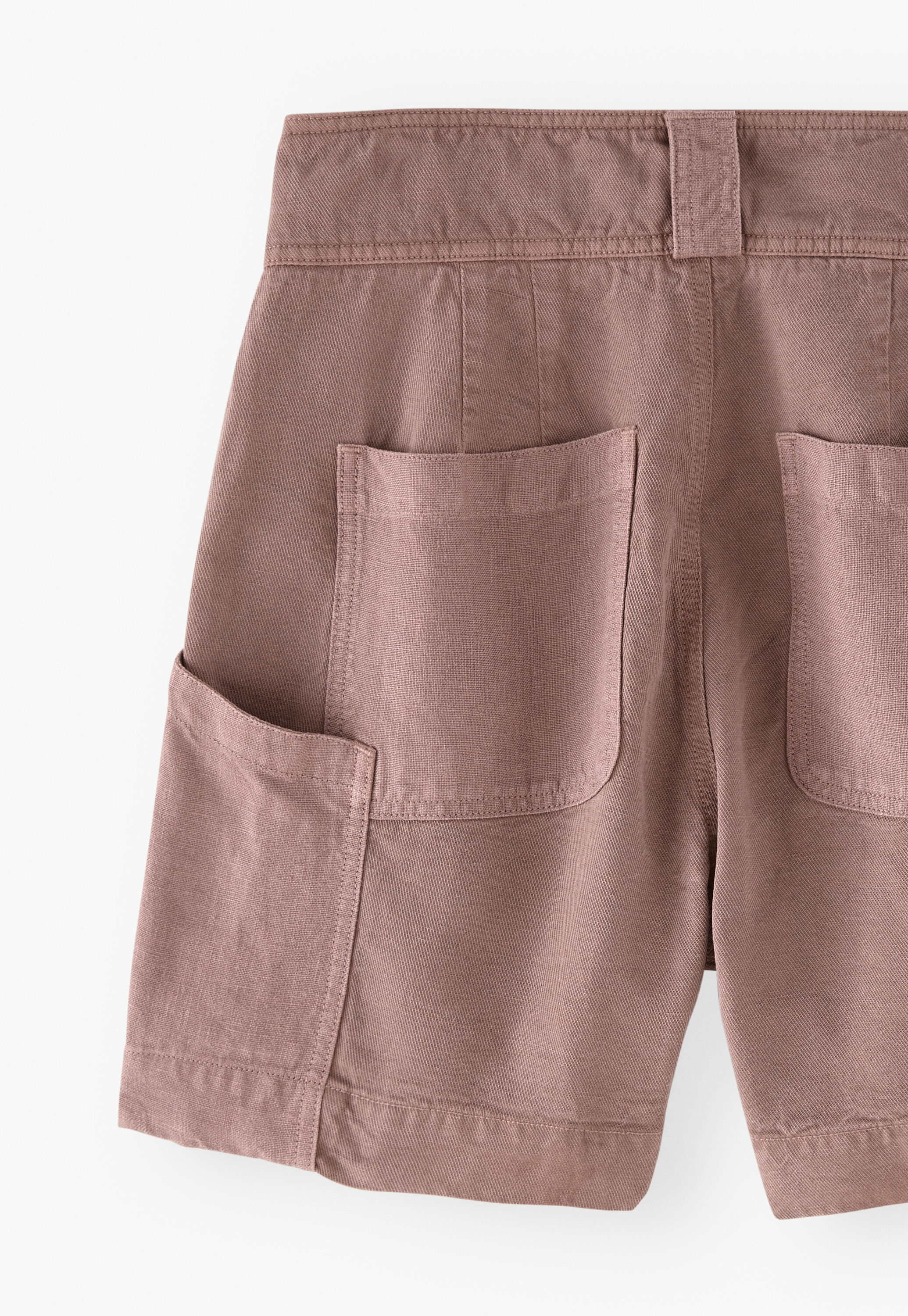 Contrast-fabric shorts, Dusty grape, large