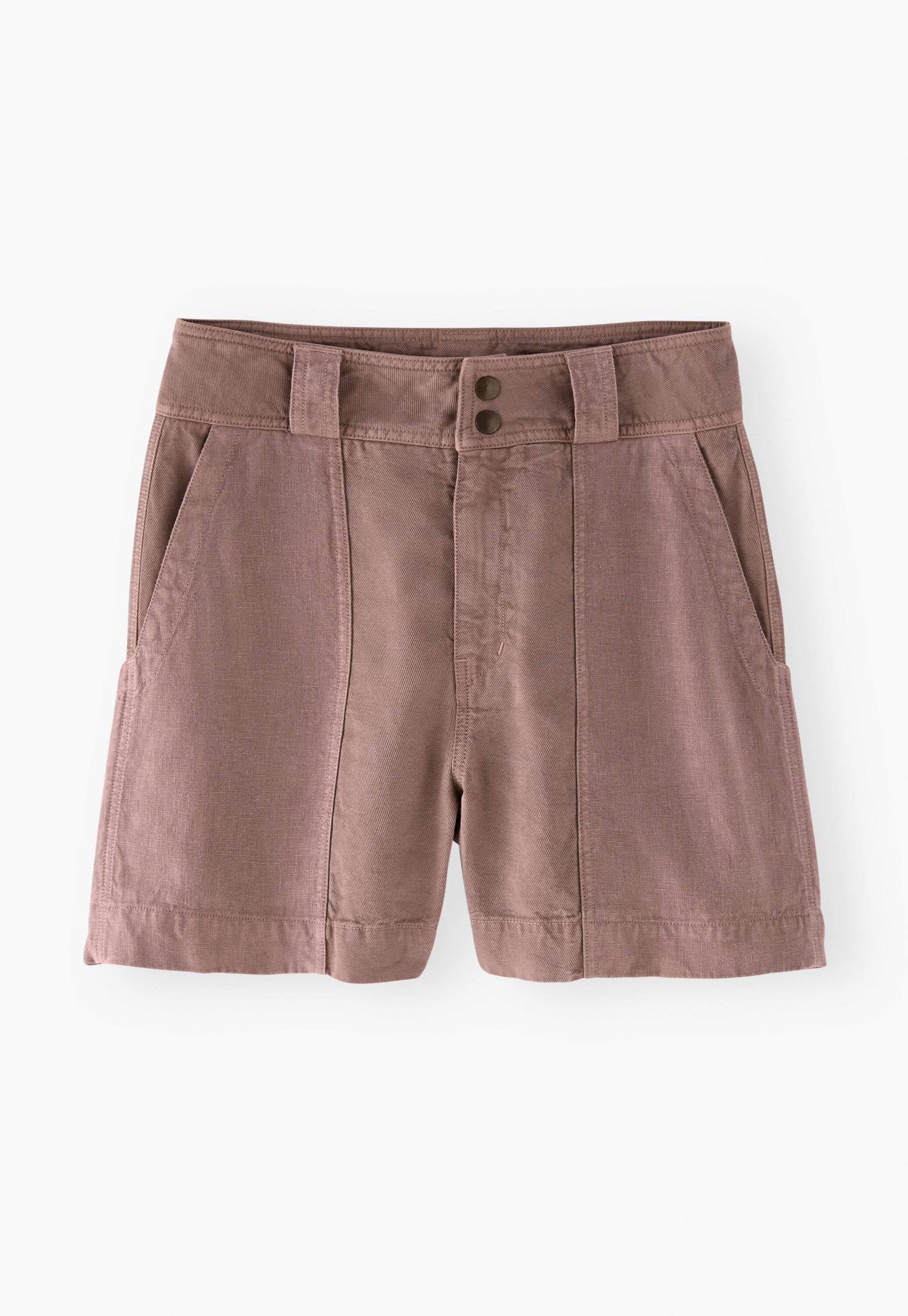 Contrast-fabric shorts, Dusty grape, large