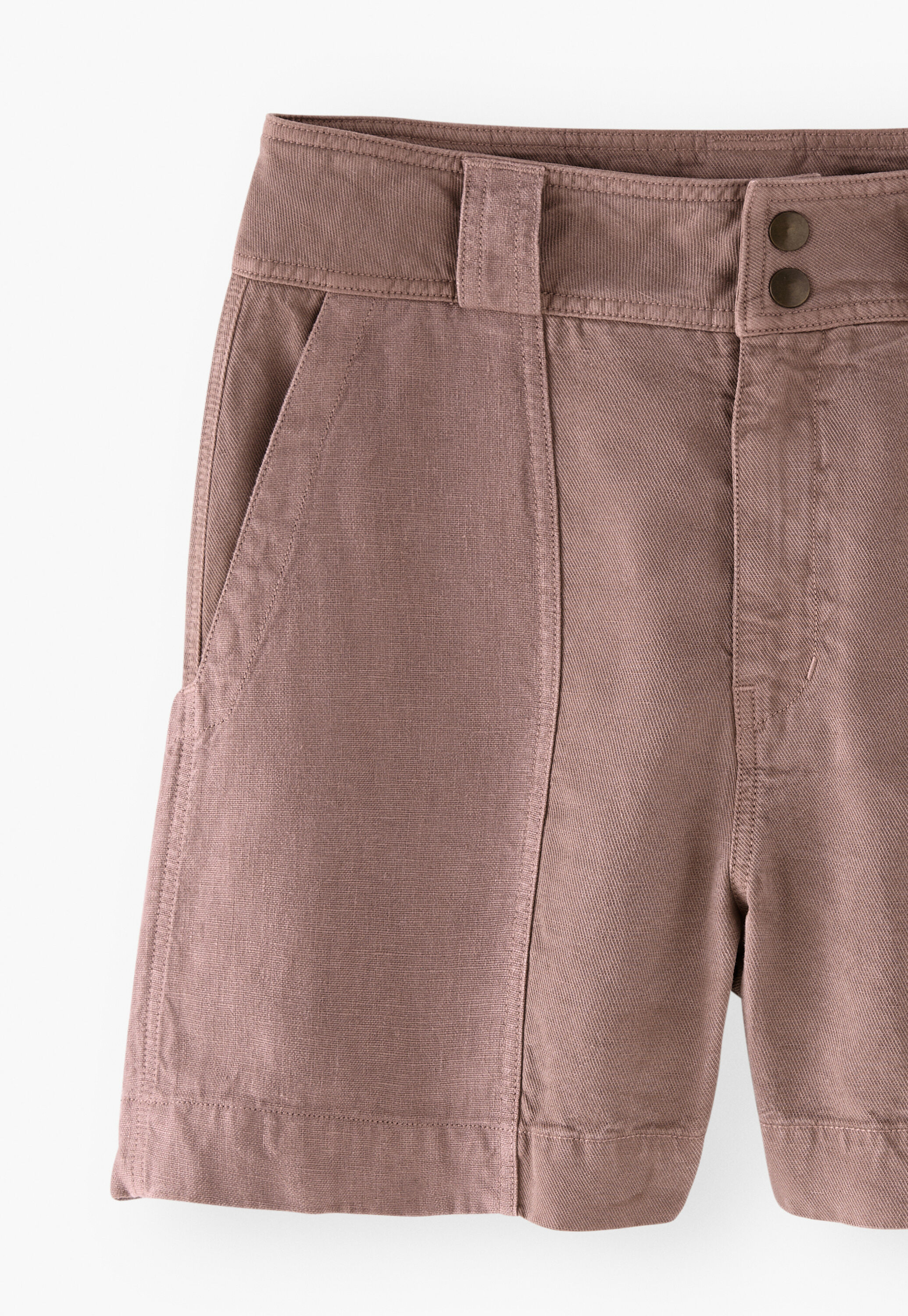 Contrast-fabric shorts, Dusty grape, large