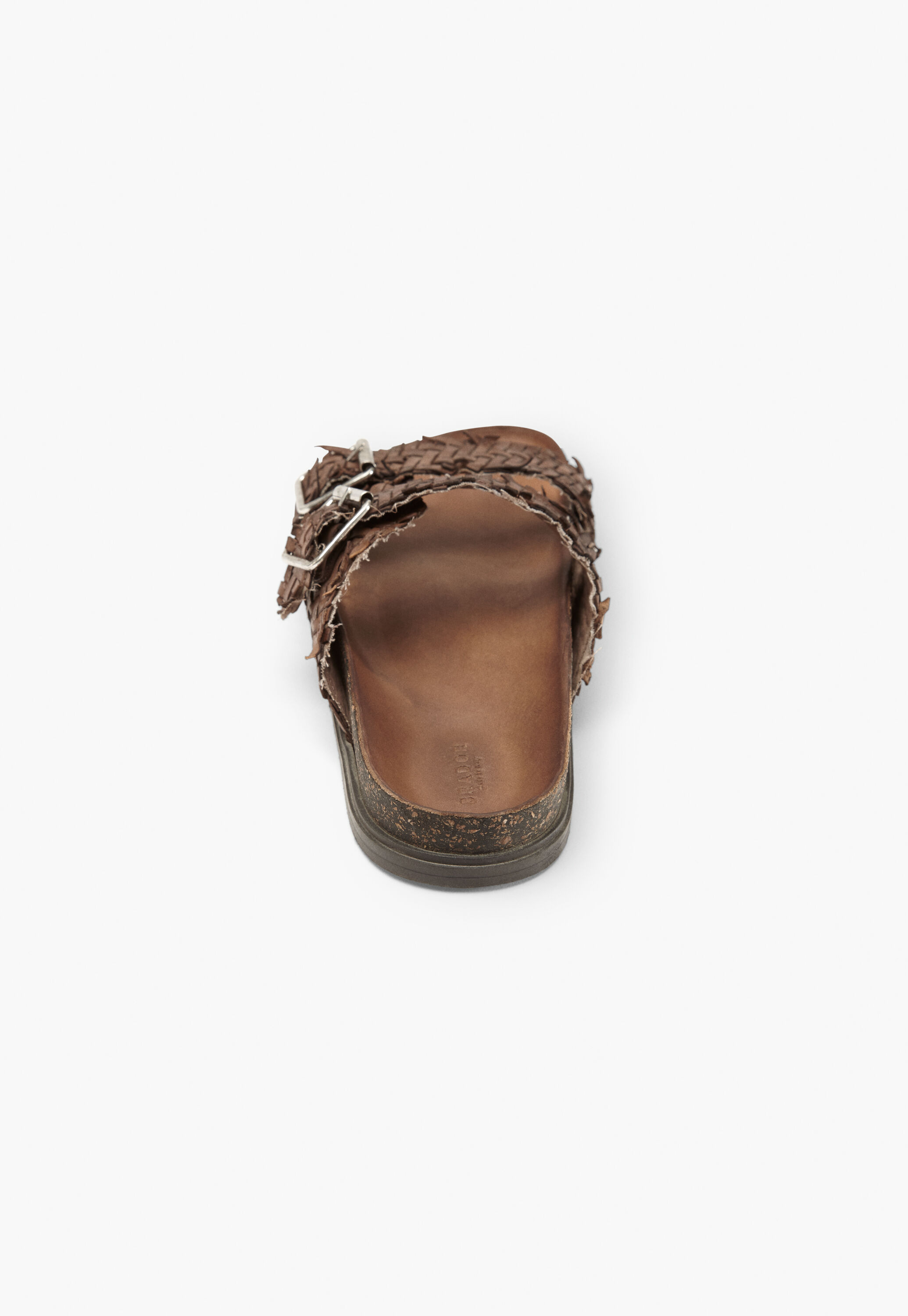 Buckle-weave sandals