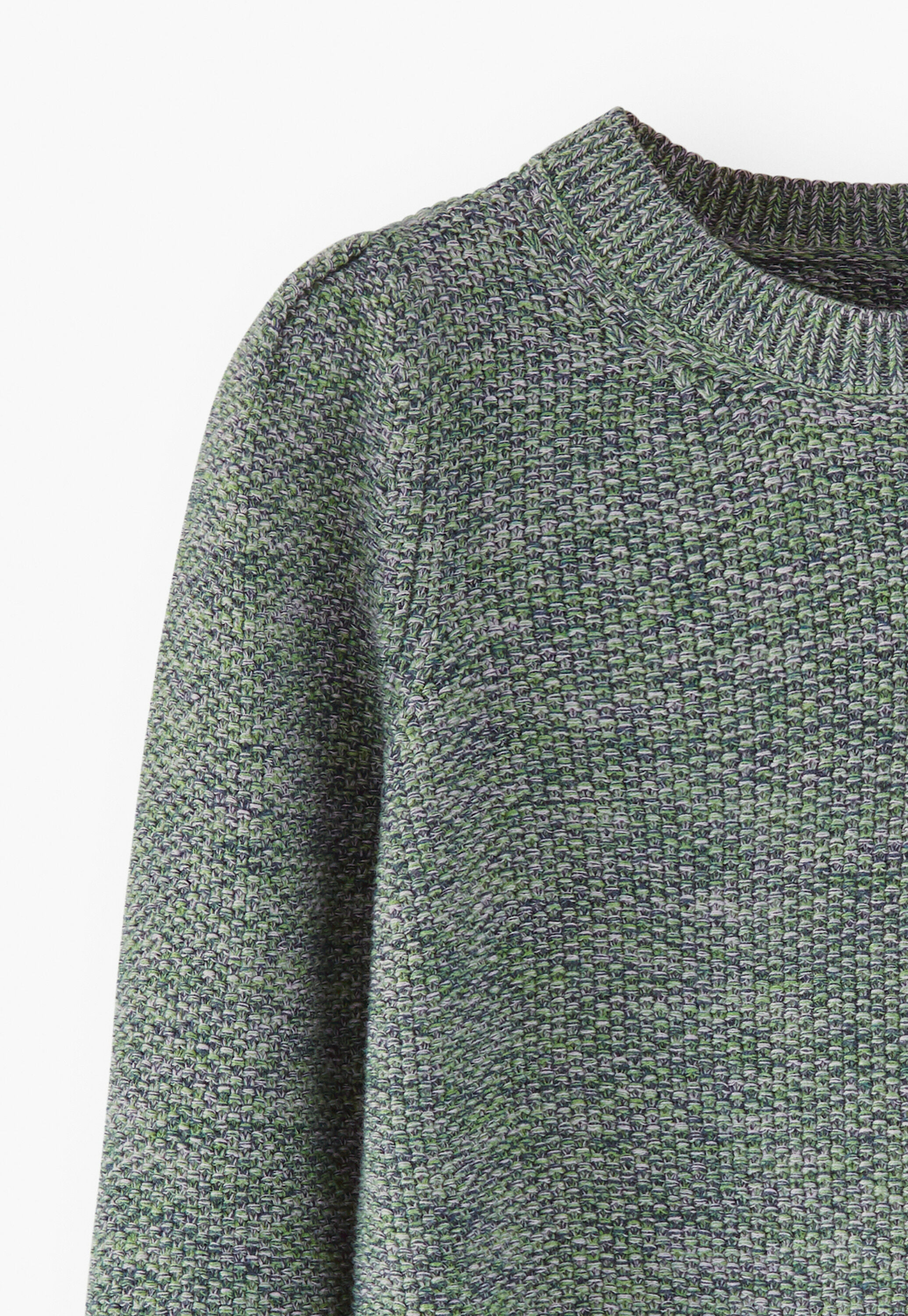 Moss-stitch sweater