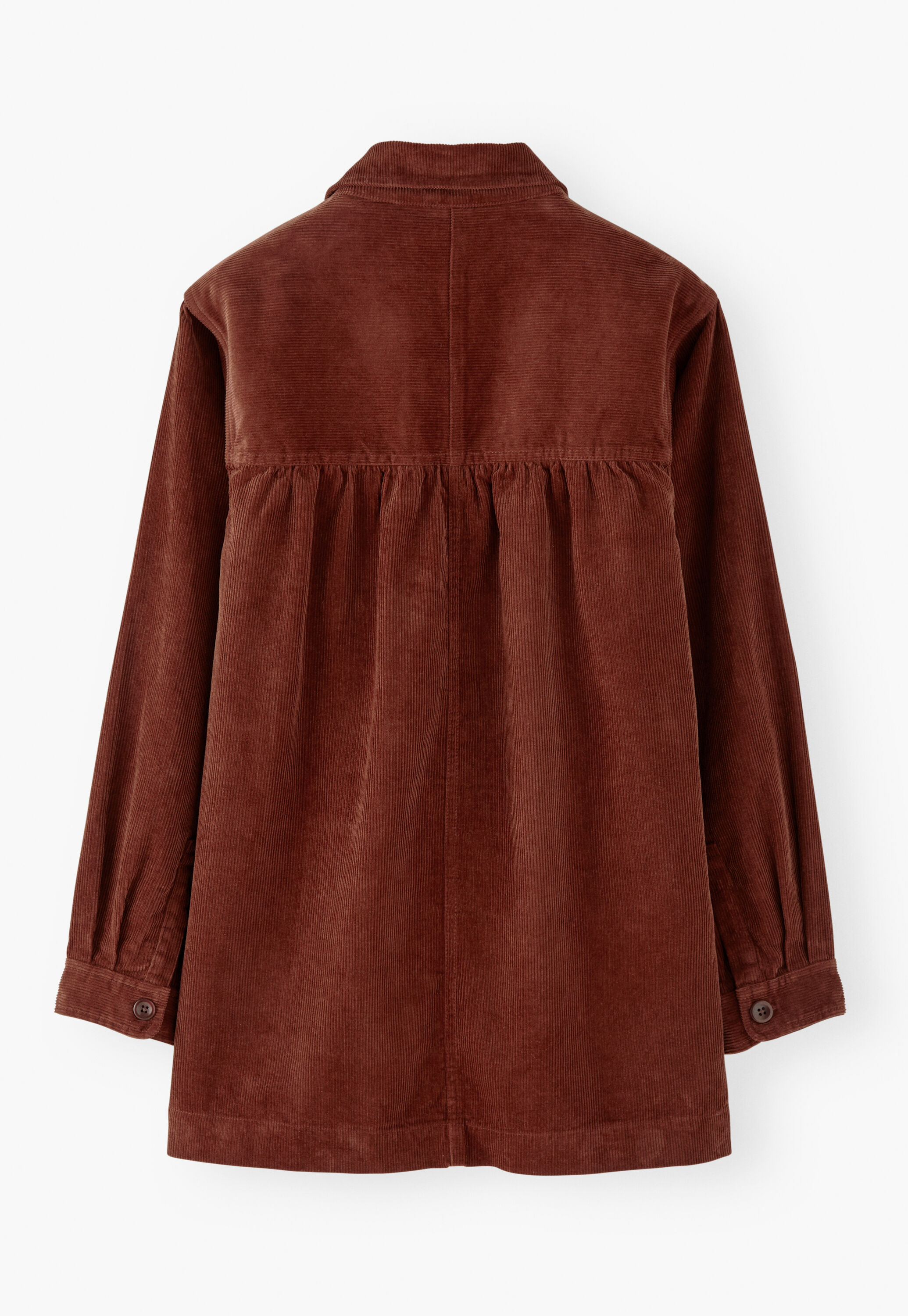 Oversized cord shacket