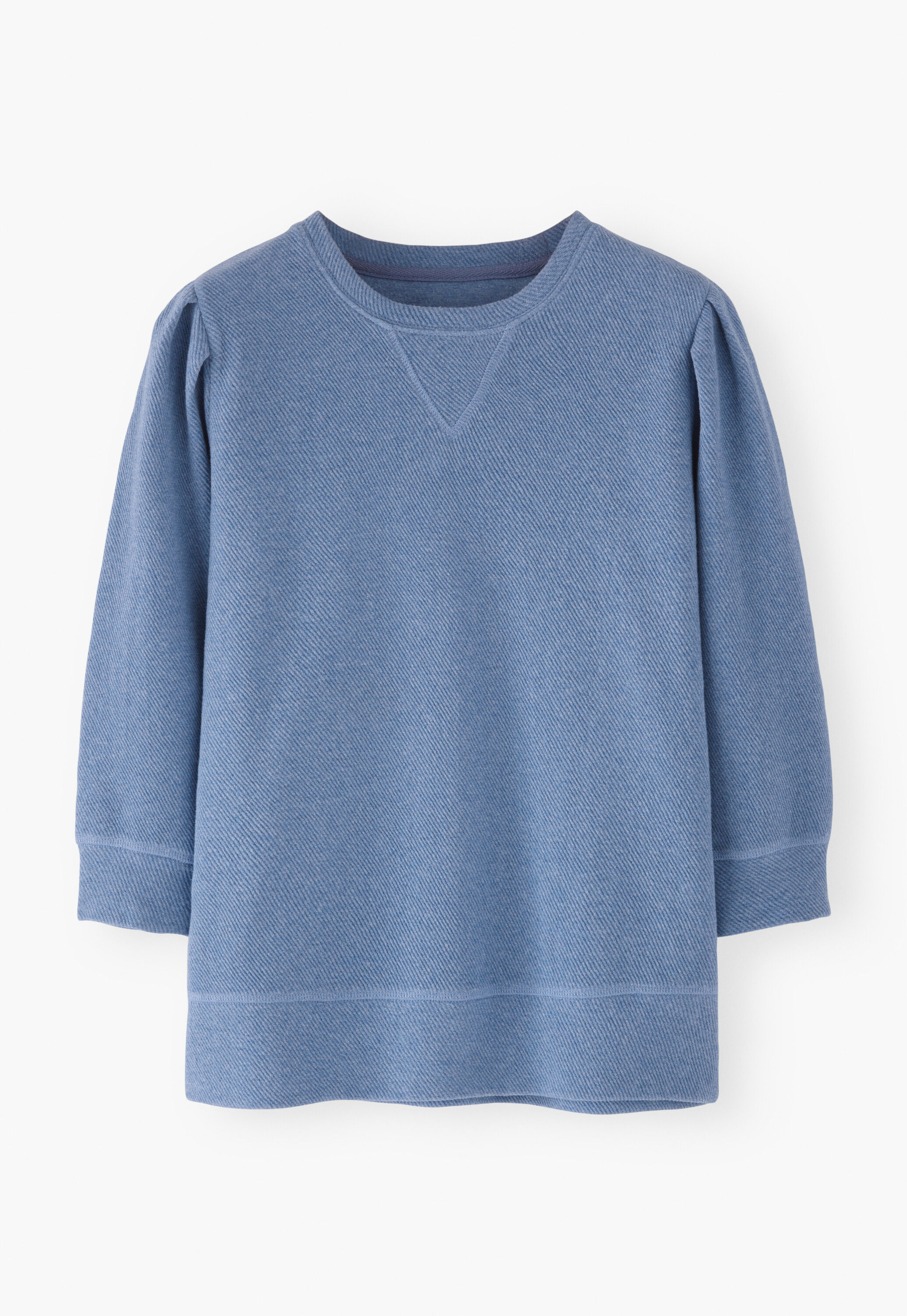 Pleat-sleeve sweatshirt