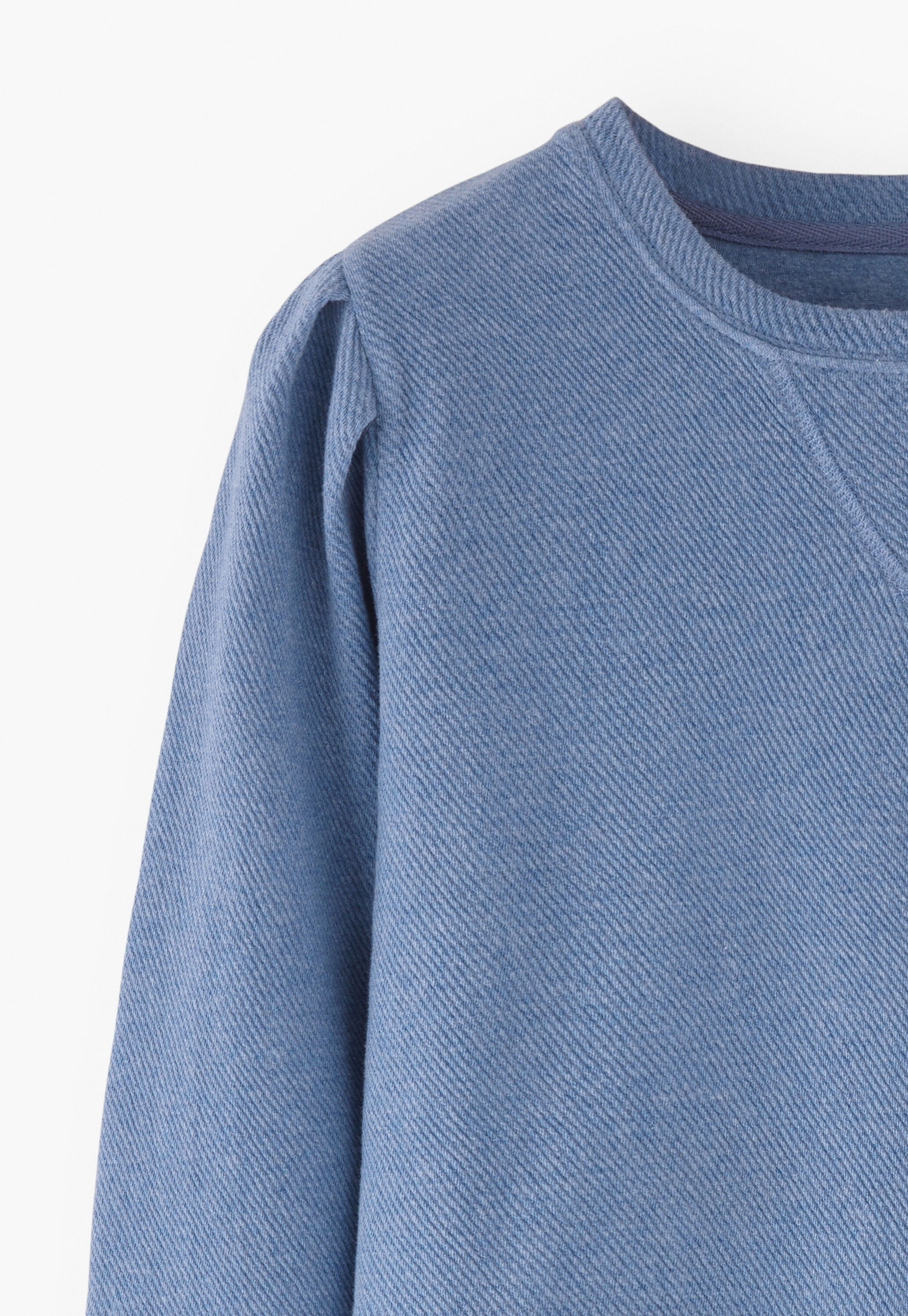 Pleat-sleeve sweatshirt