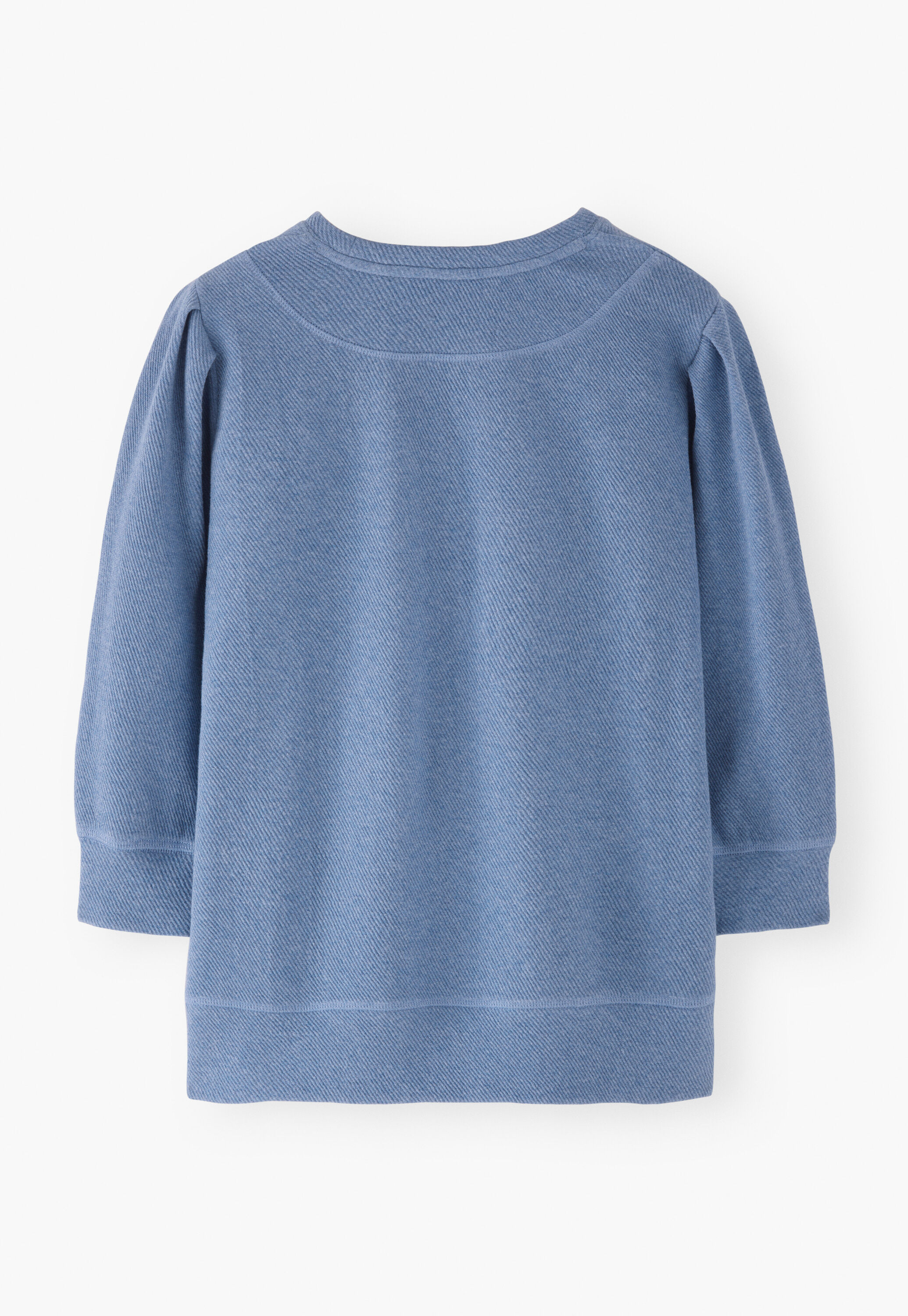 Pleat-sleeve sweatshirt