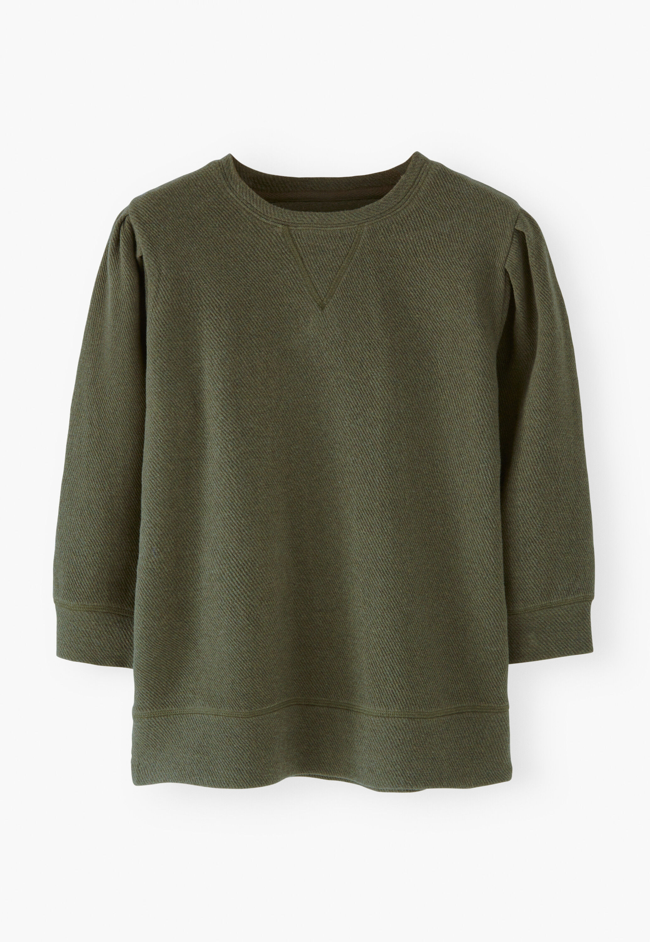 Pleat-sleeve sweatshirt