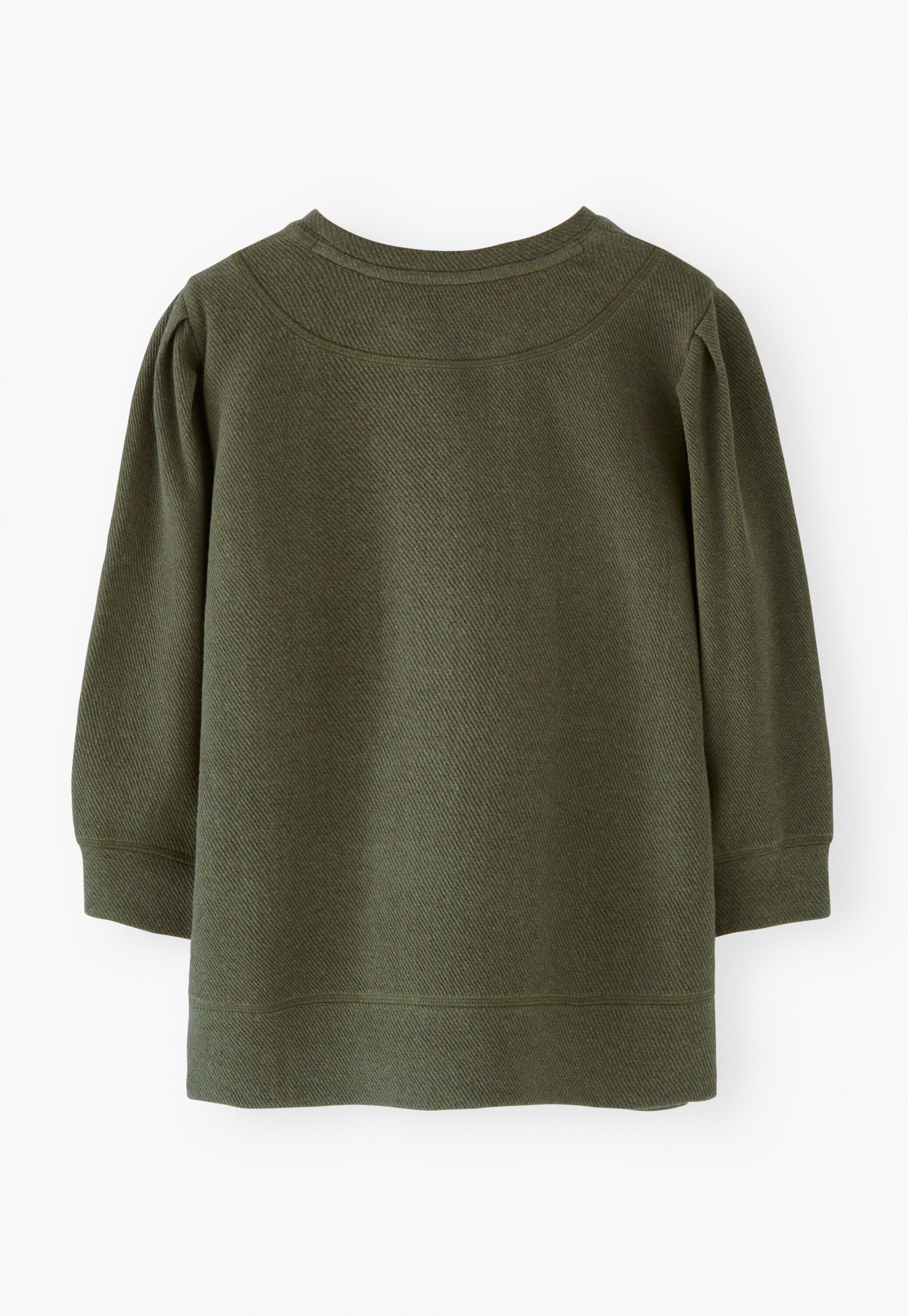 Pleat-sleeve sweatshirt