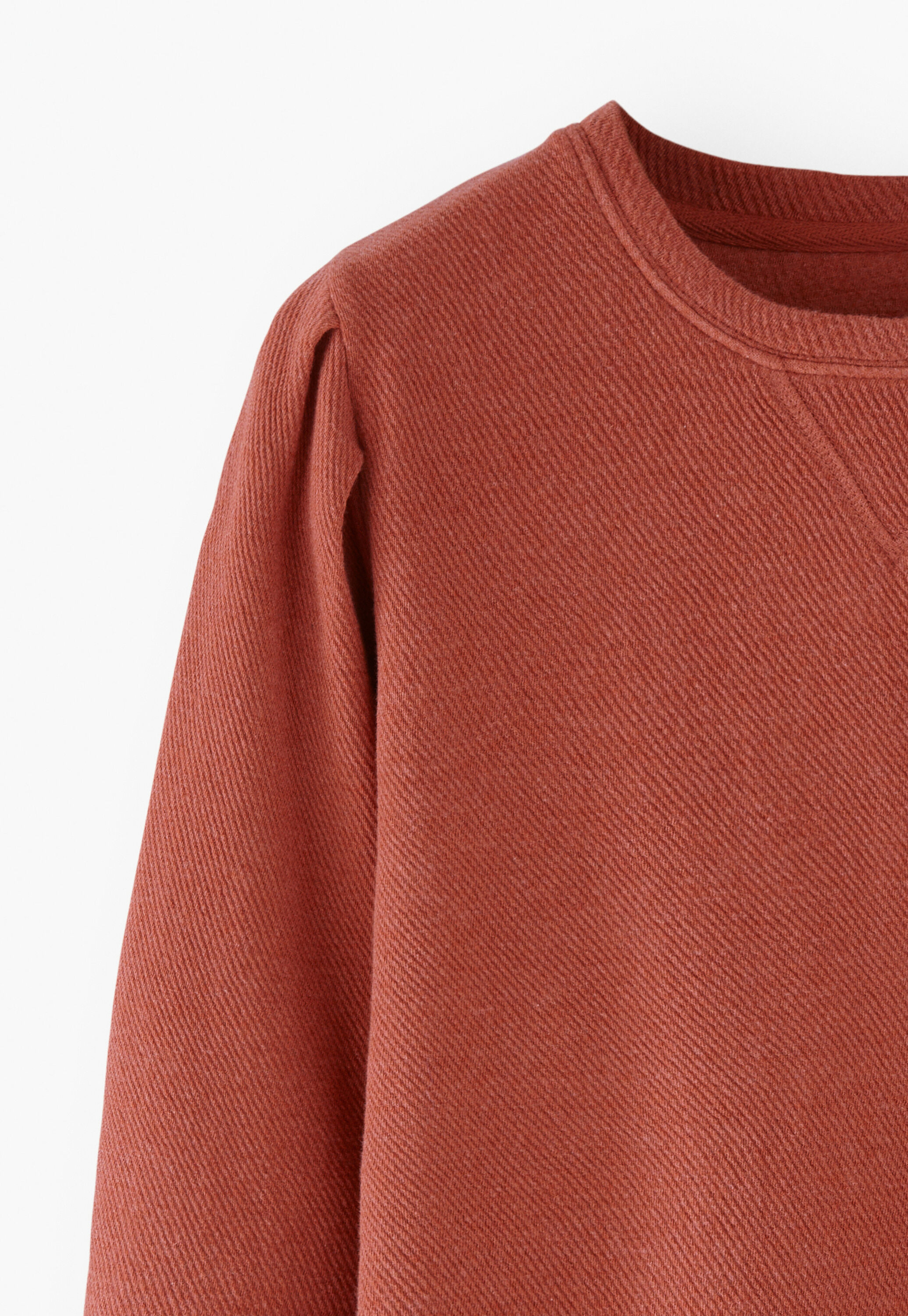 Pleat-sleeve sweatshirt, Sienna, large