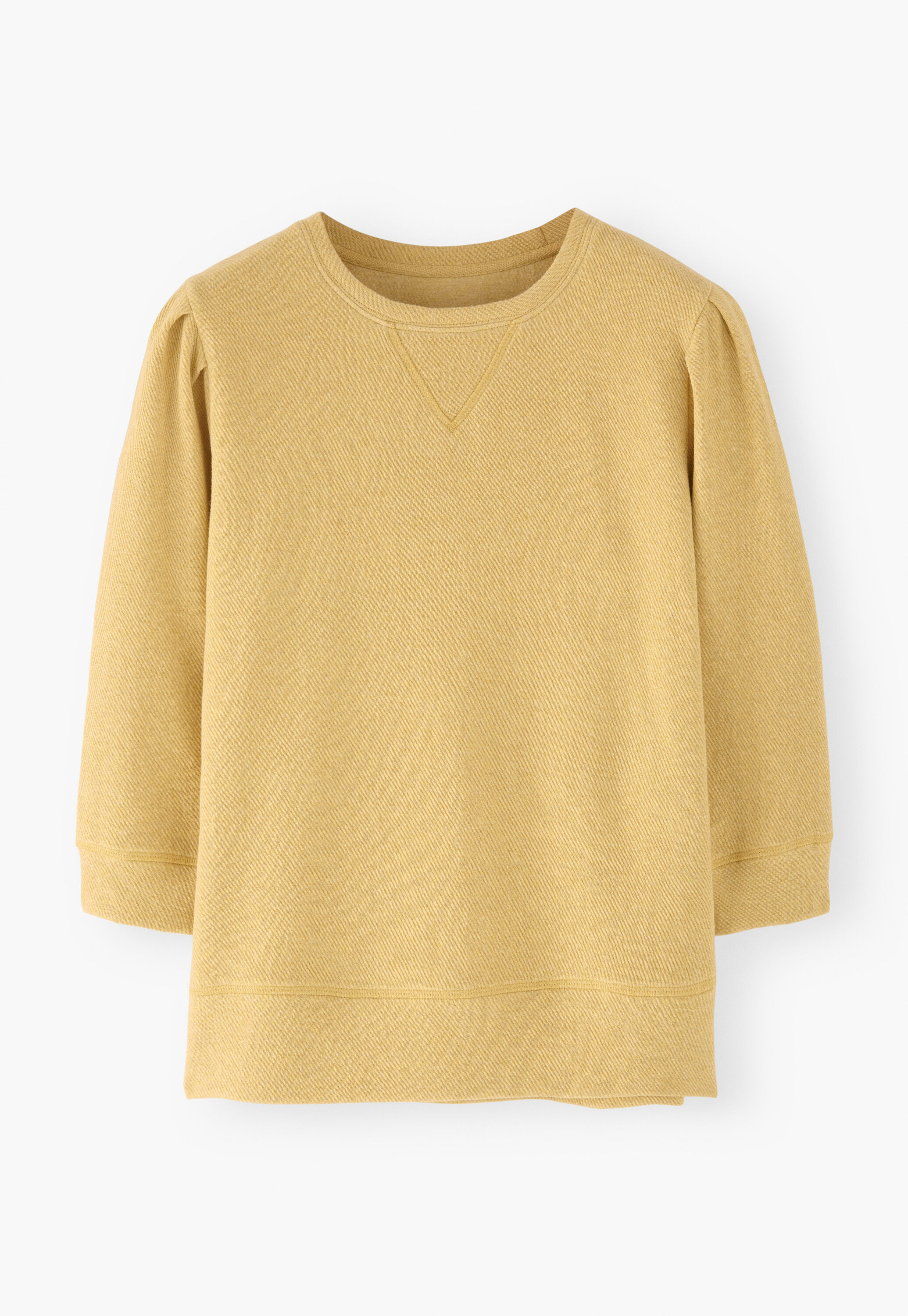 Pleat-sleeve sweatshirt