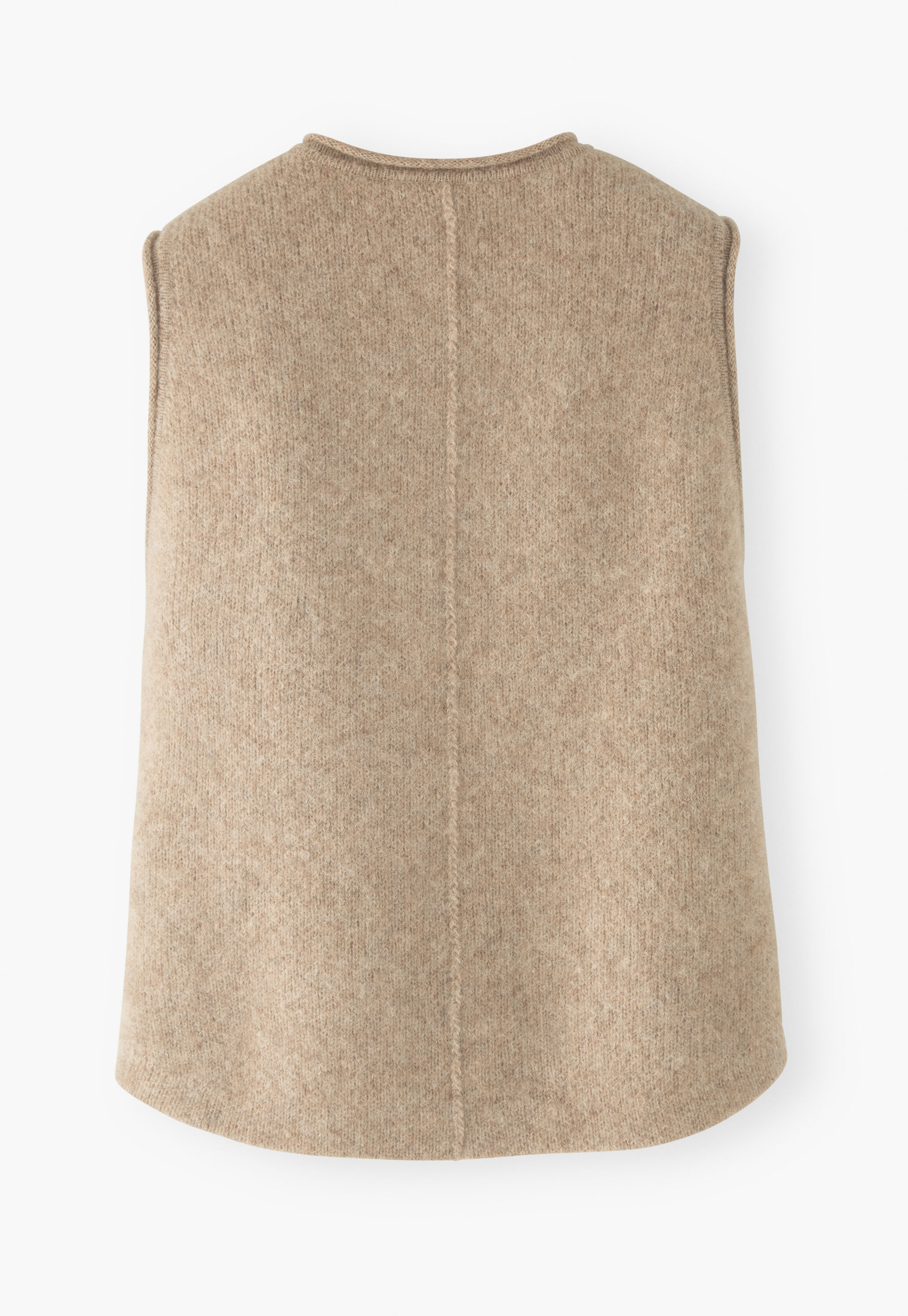 Knitted gilet, Fawn, large
