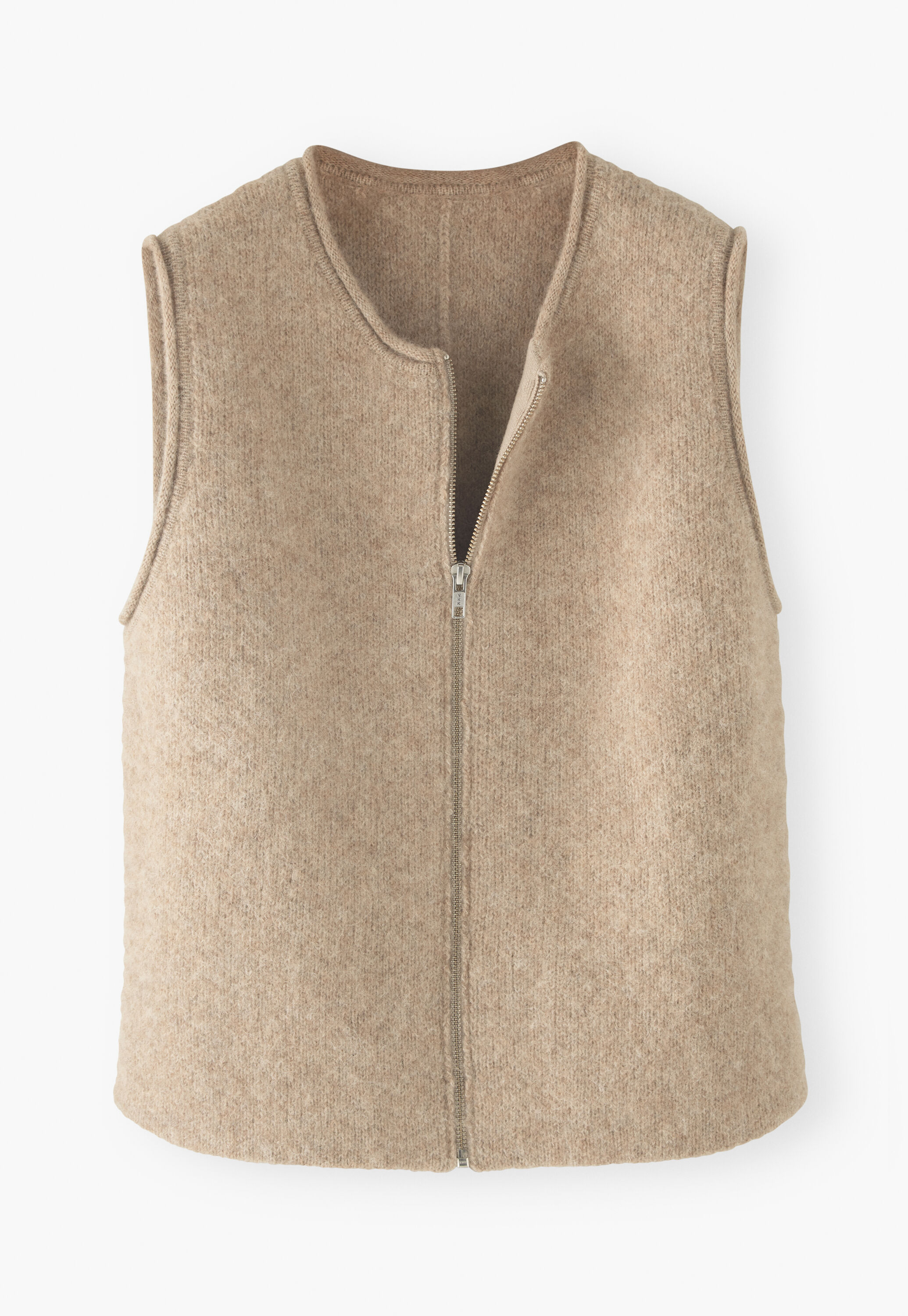 Knitted gilet, Fawn, large