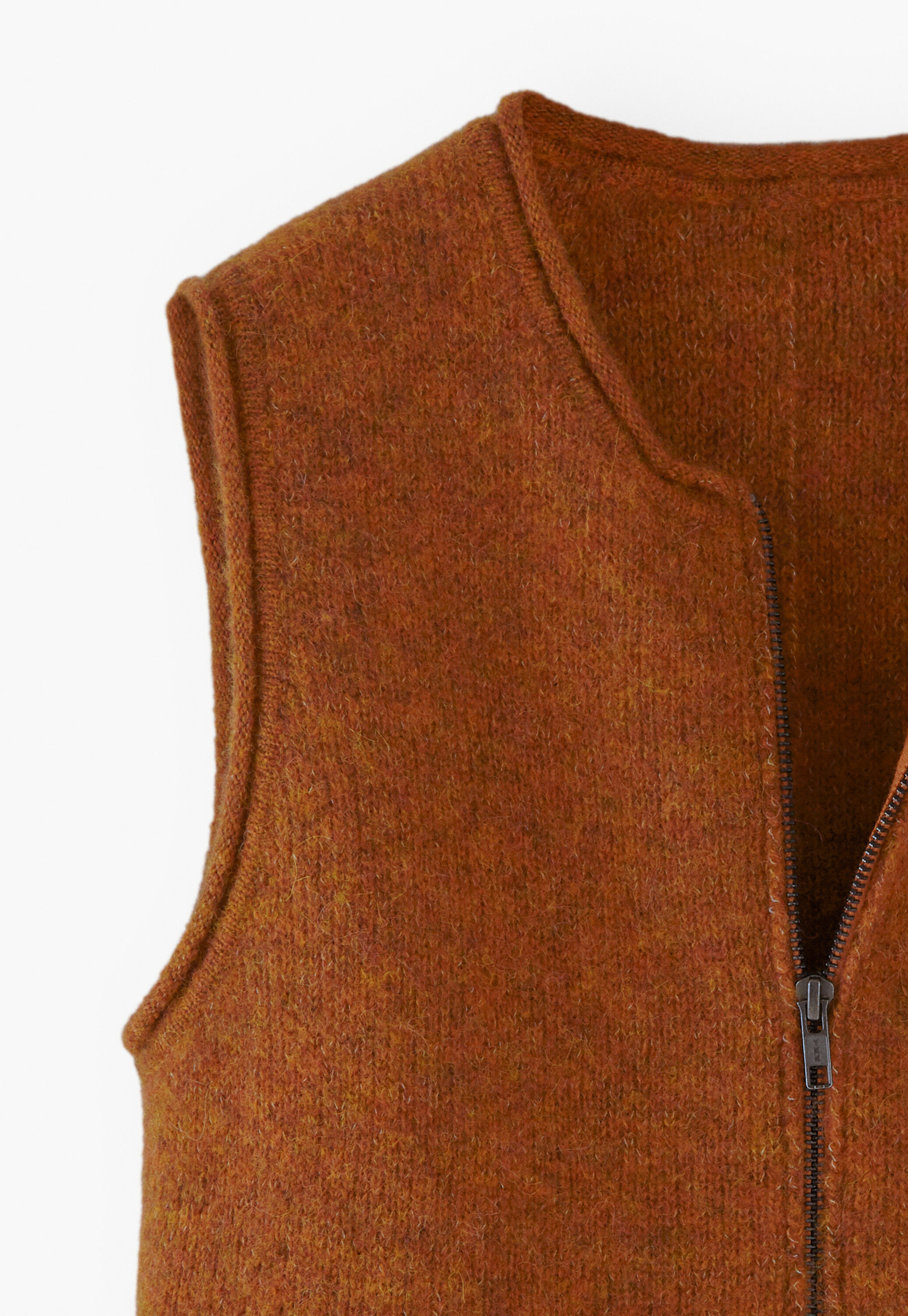 Knitted gilet, Copper sunset, large