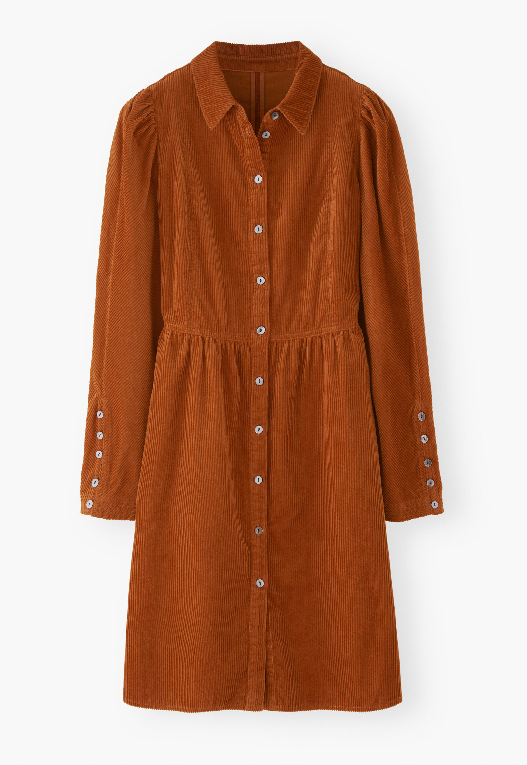 Button-through dress, Bright copper, large