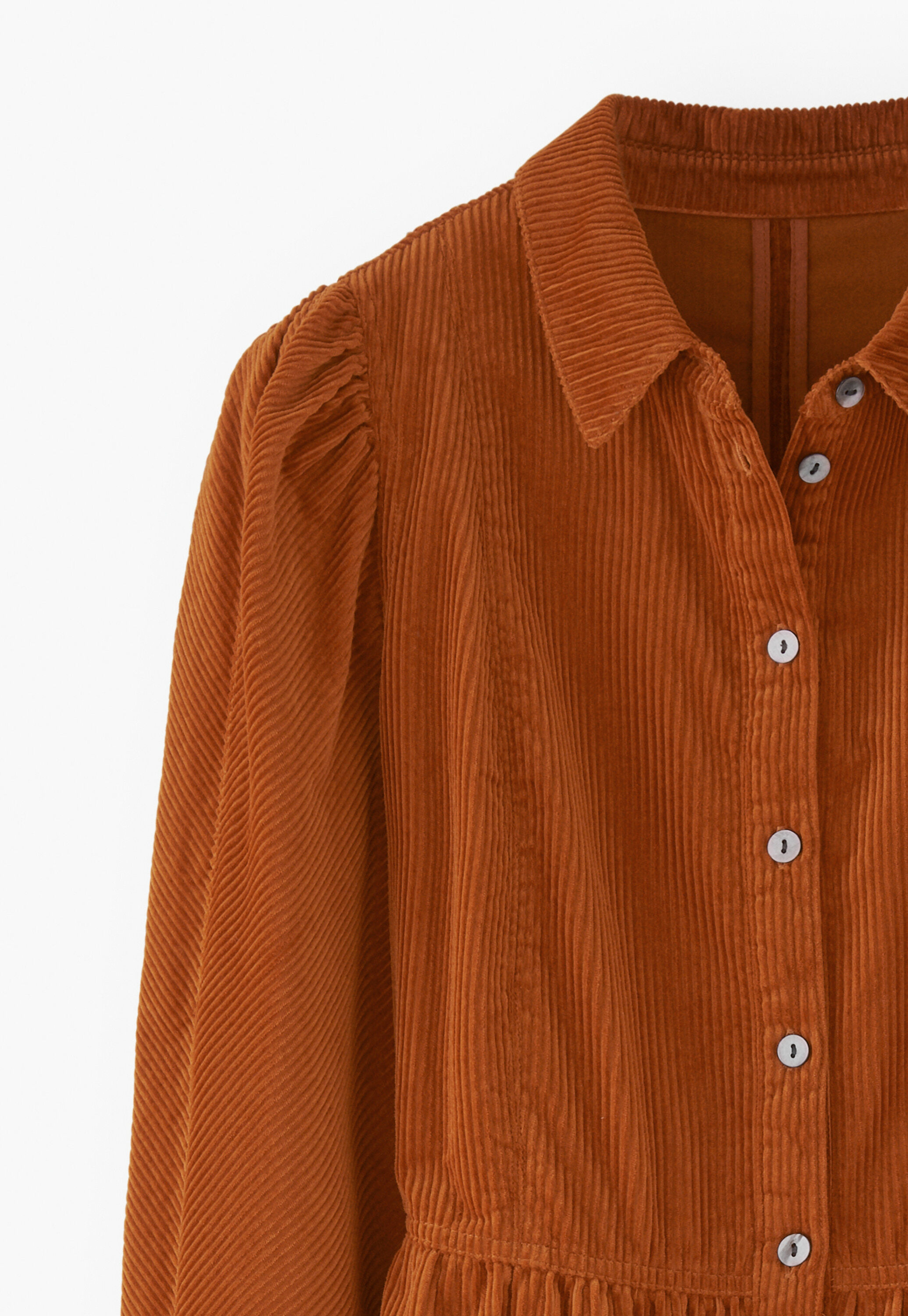 Button-through dress, Bright copper, large