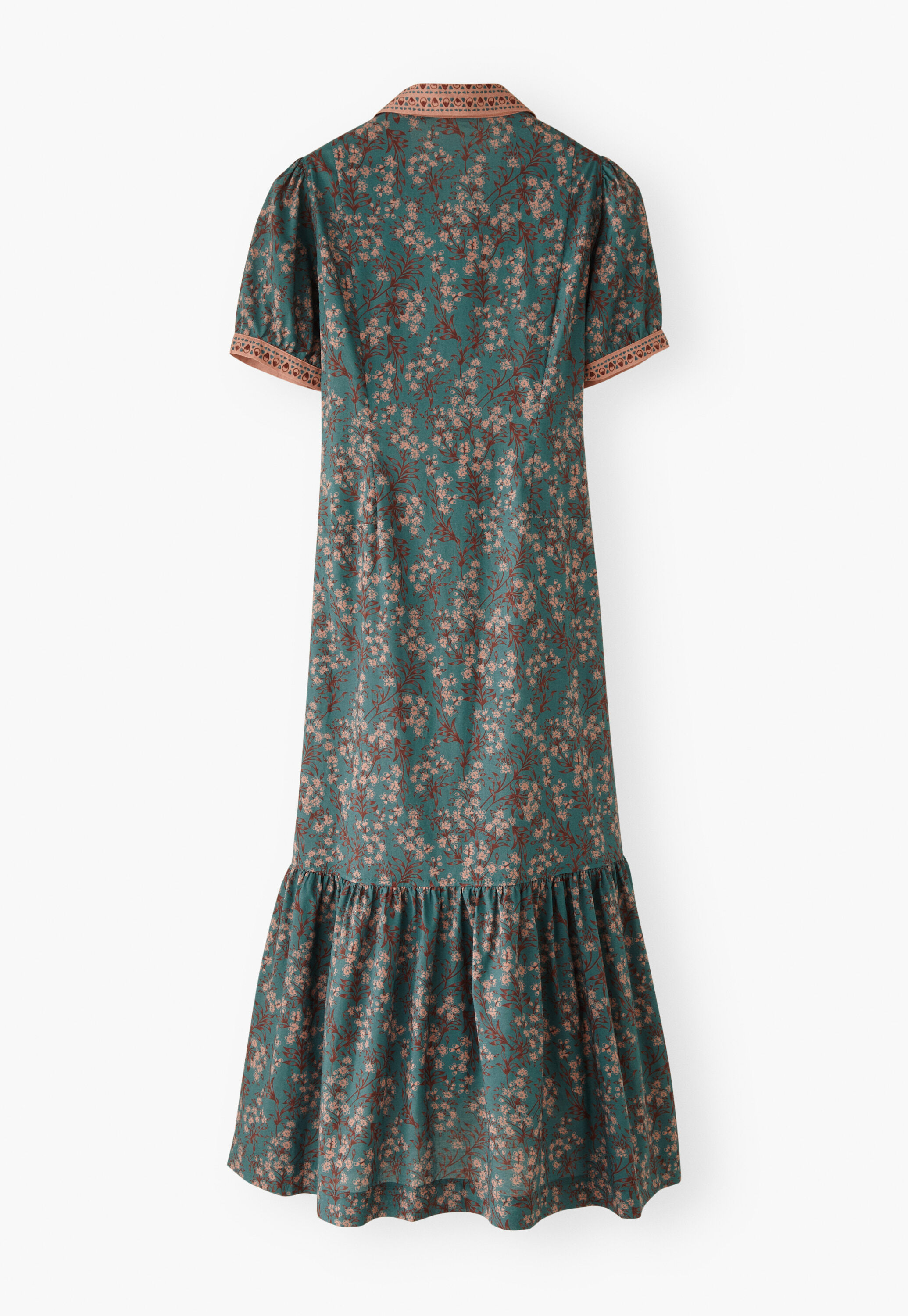 Printed button-through dress