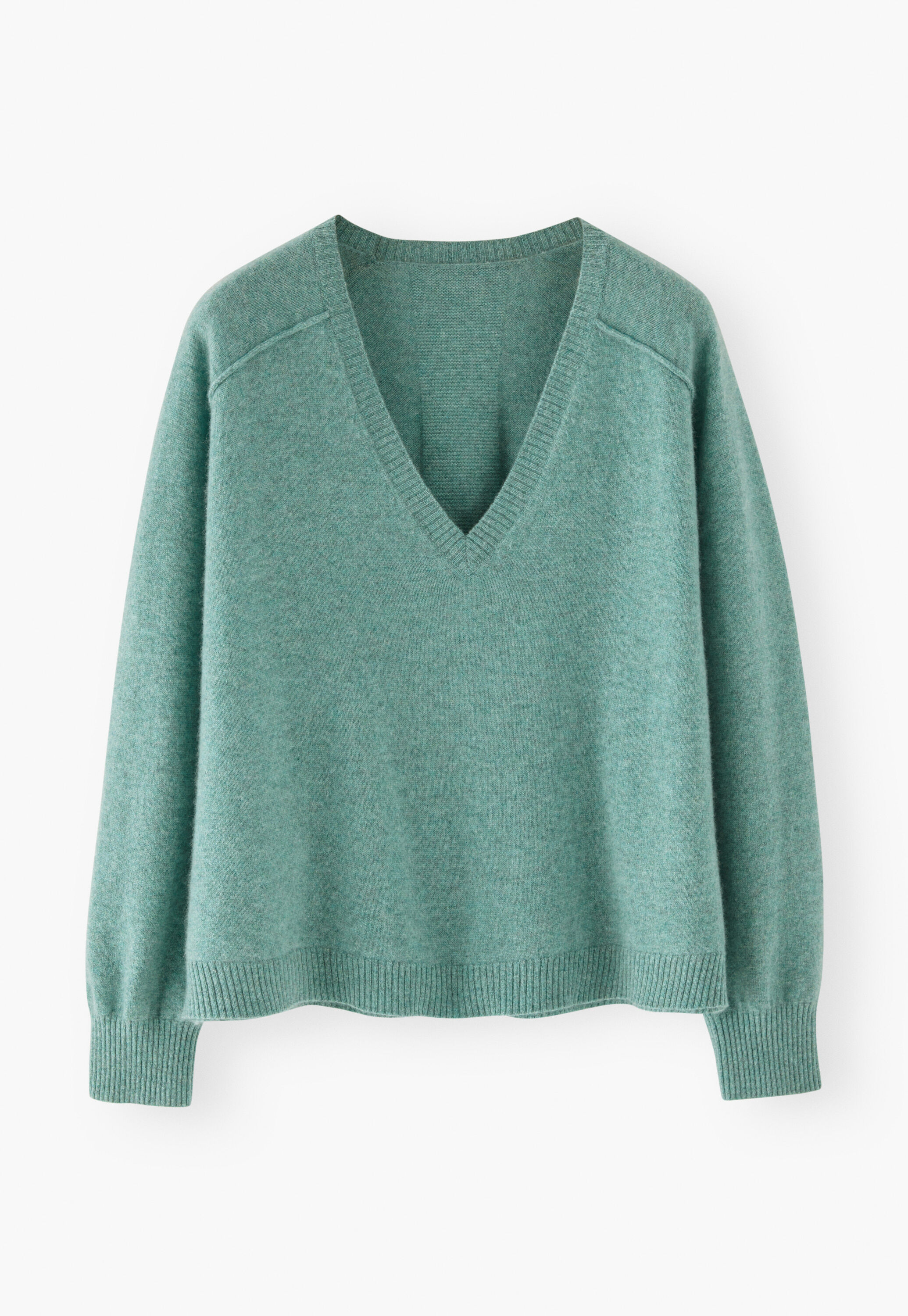 V-neck sweater, Seafoam teal, large