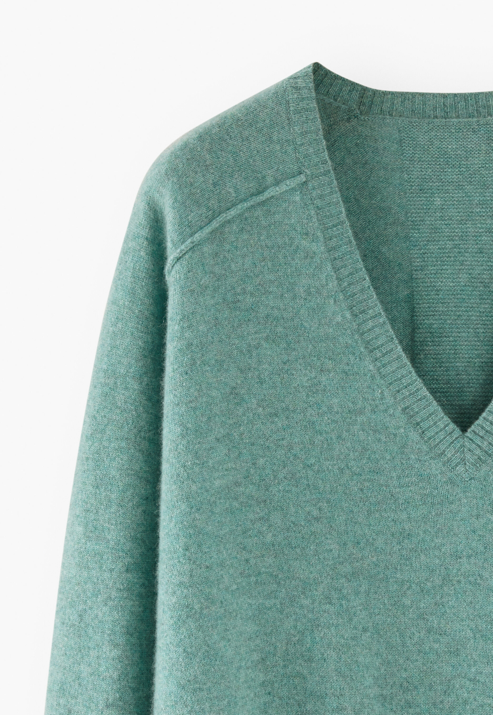 V-neck sweater, Seafoam teal, large