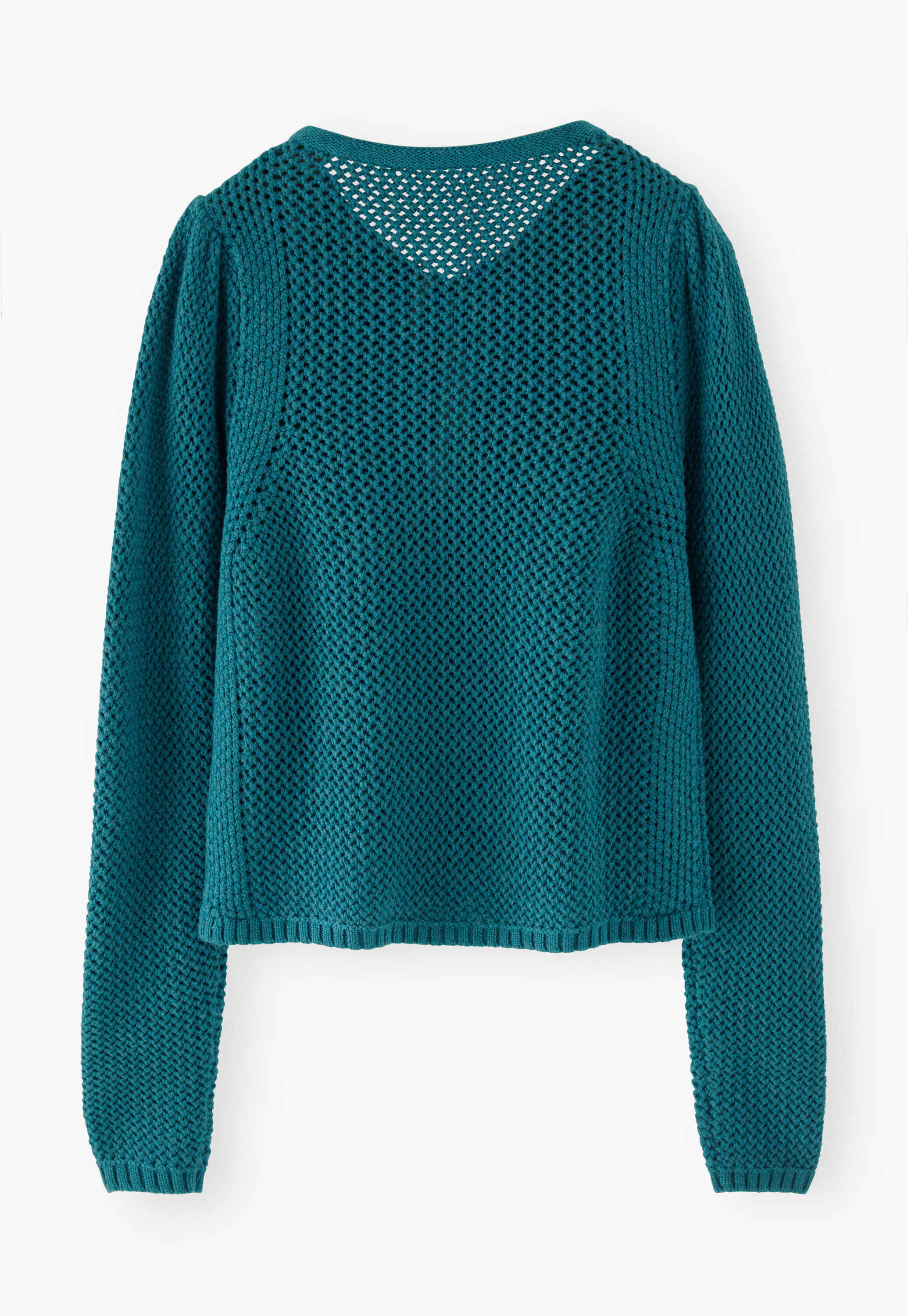 Tie-front cardigan, Ocean teal, large
