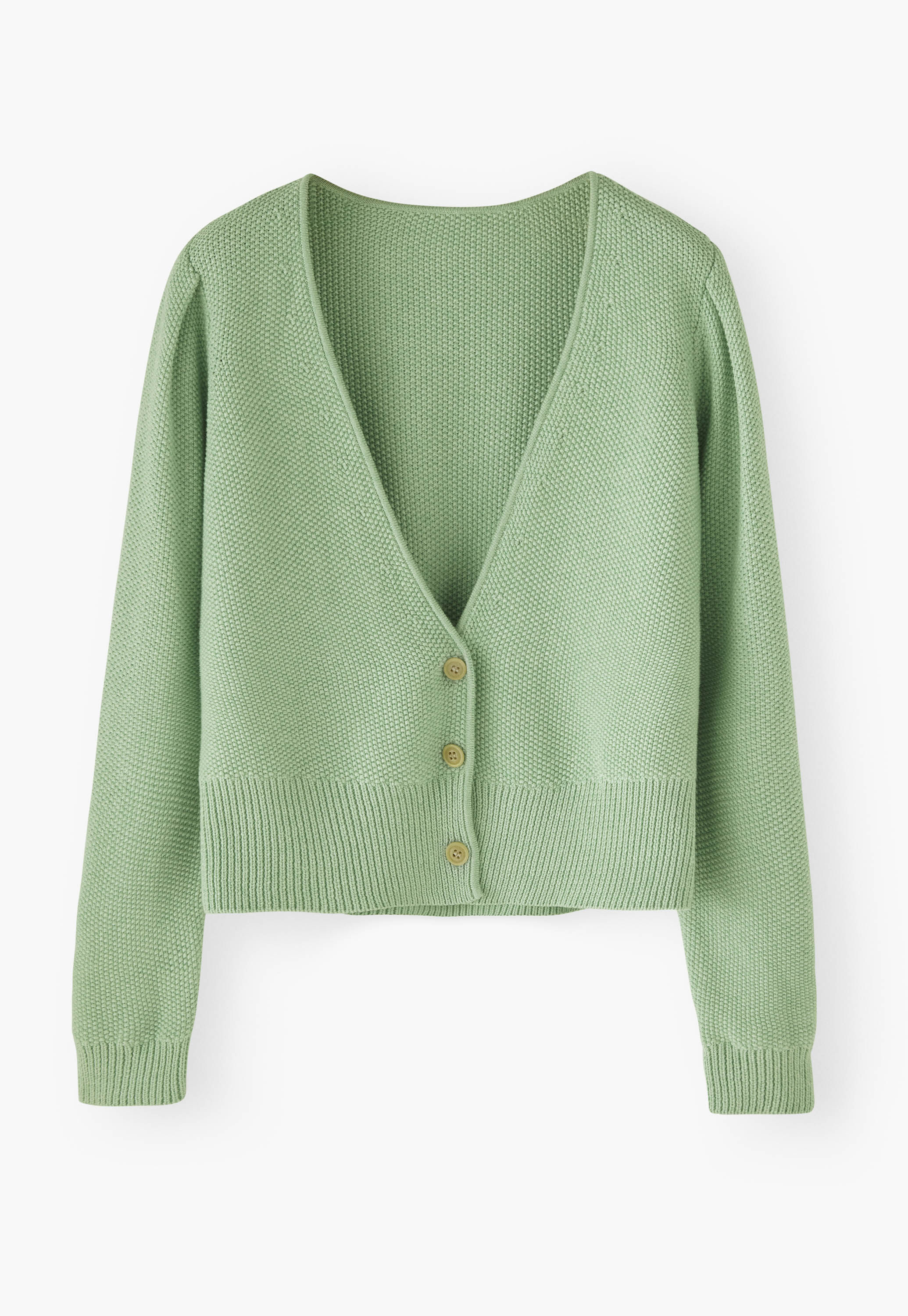 Moss-stitch cardigan