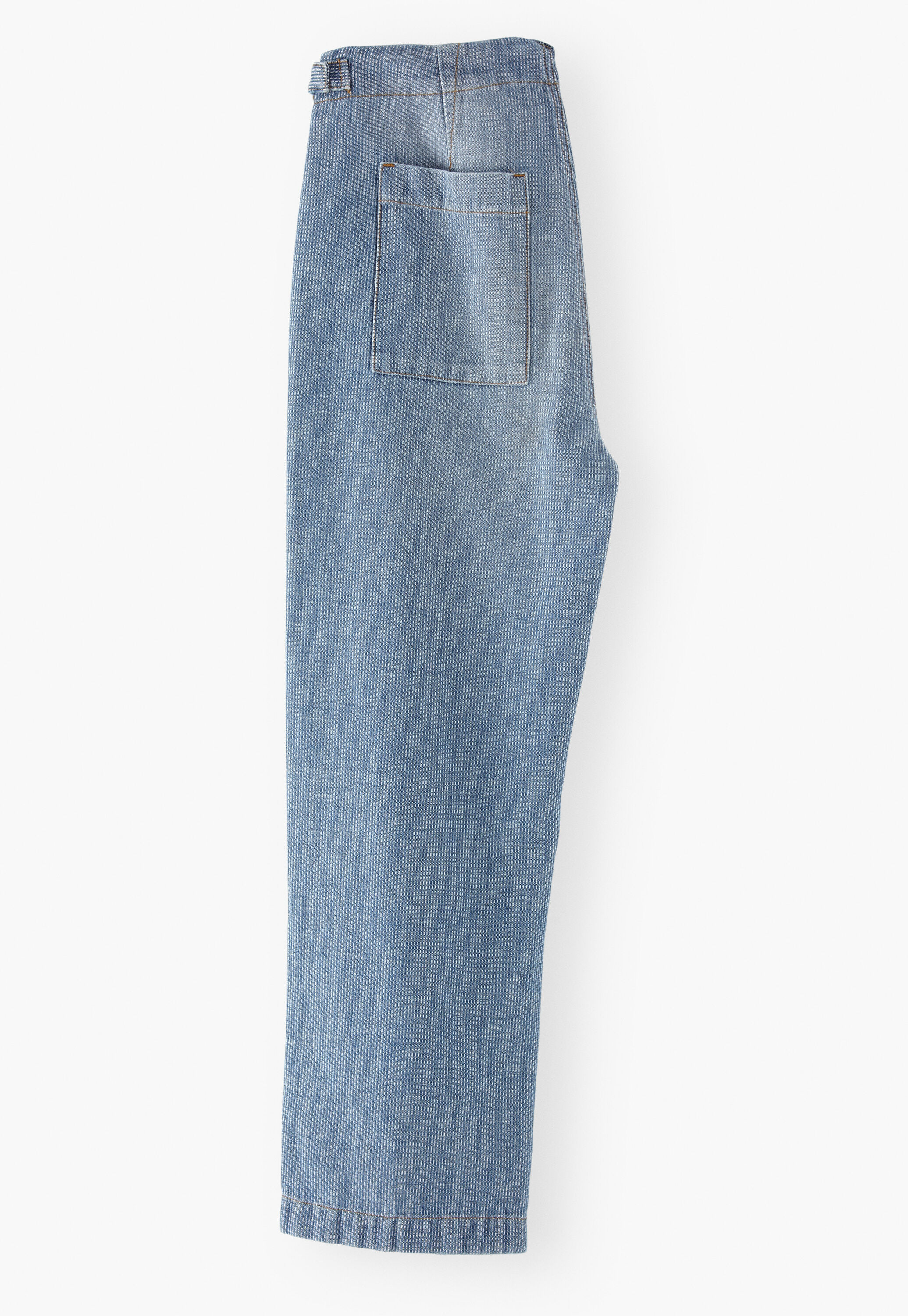 Barrel-leg striped trousers