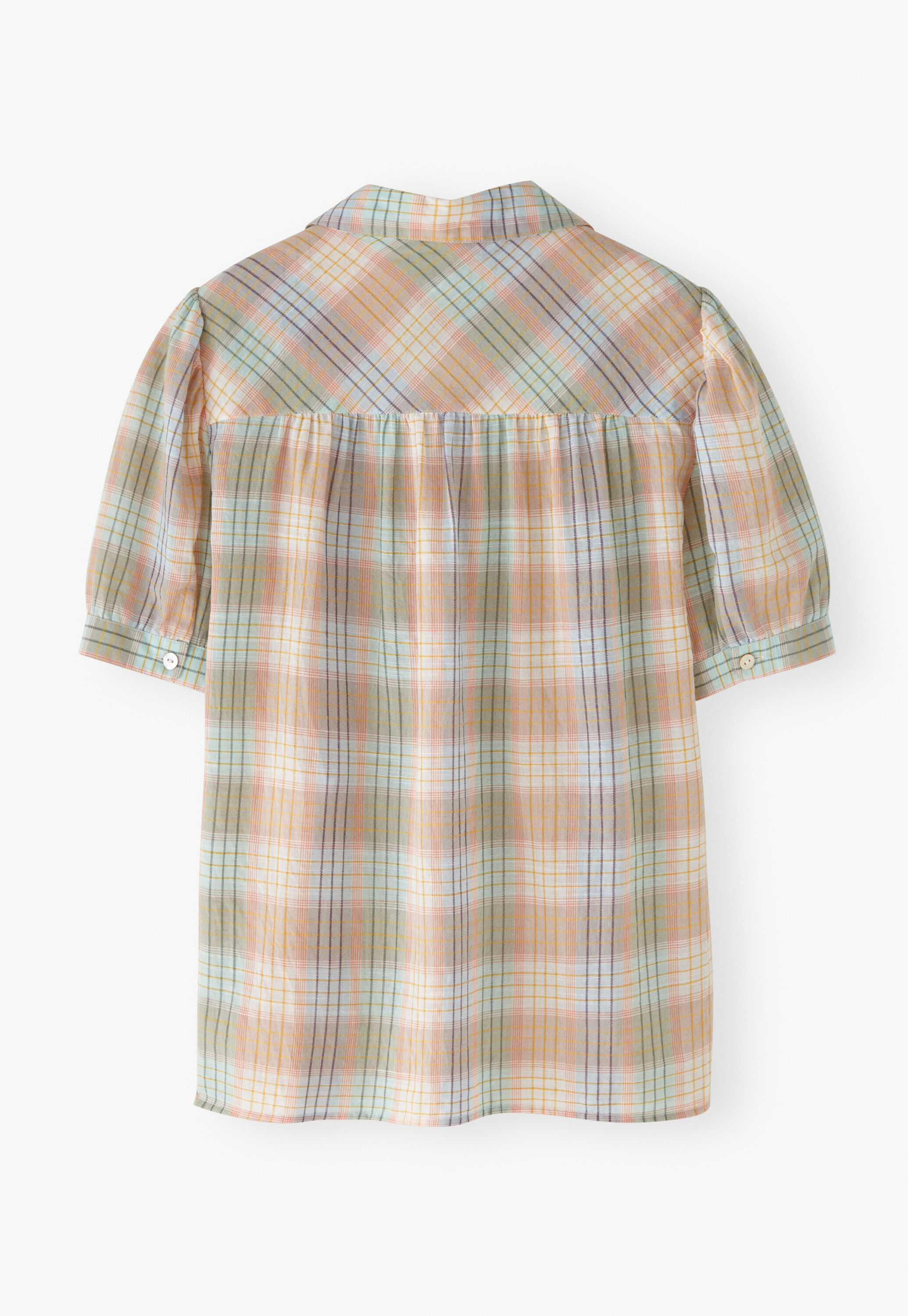 Short-sleeve checked shirt