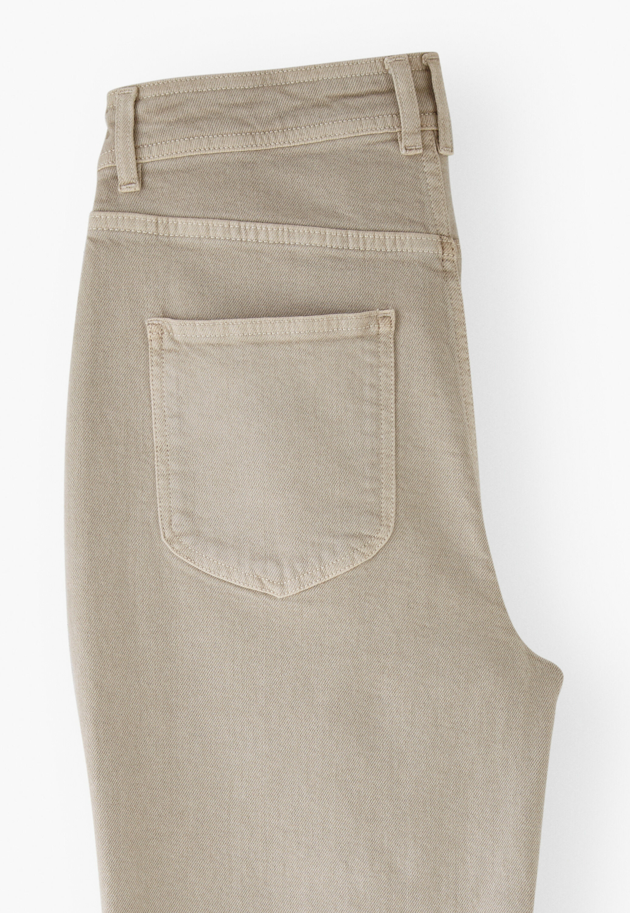 Straight-leg let-down hem jeans