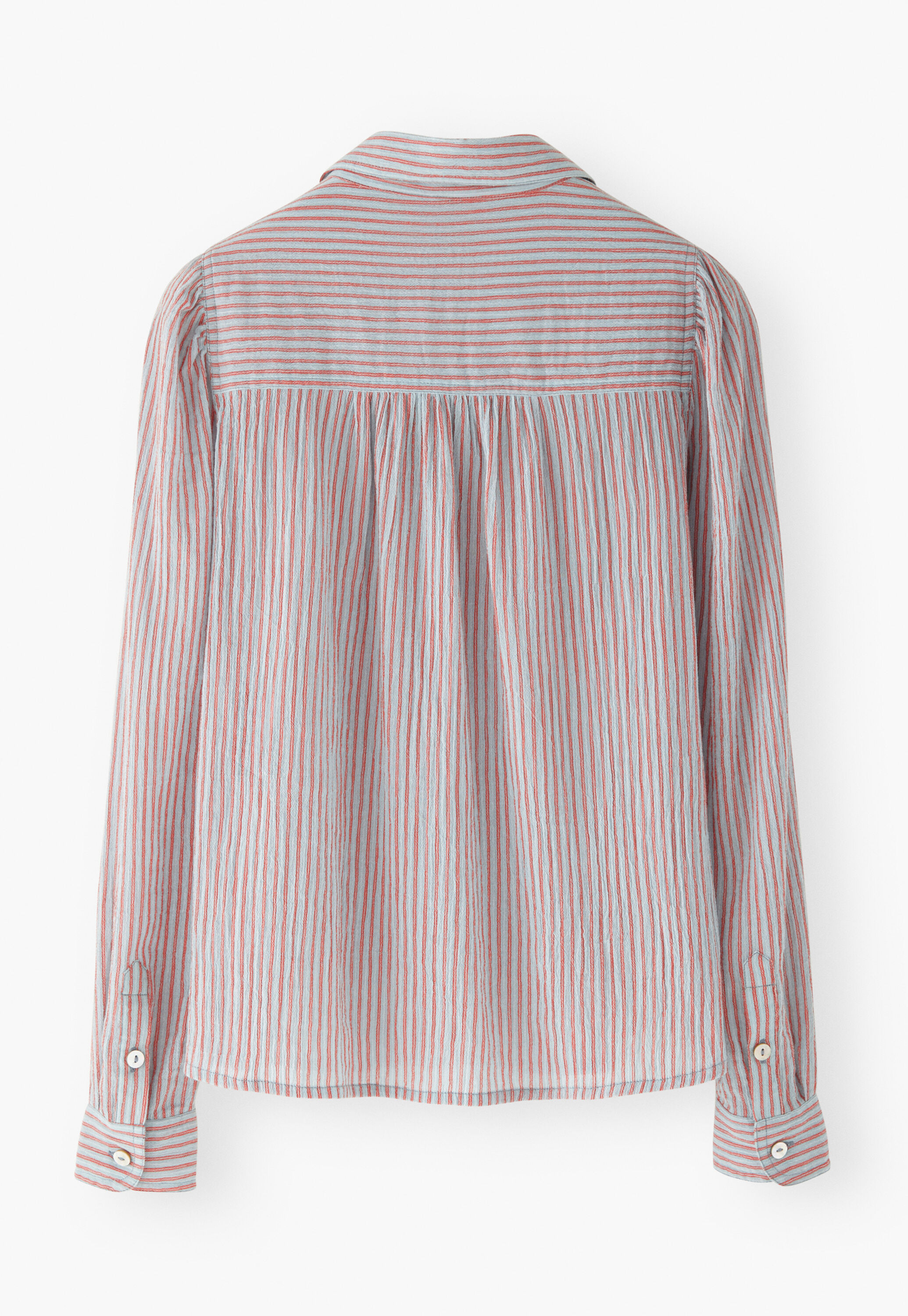 Crinkle striped blouse