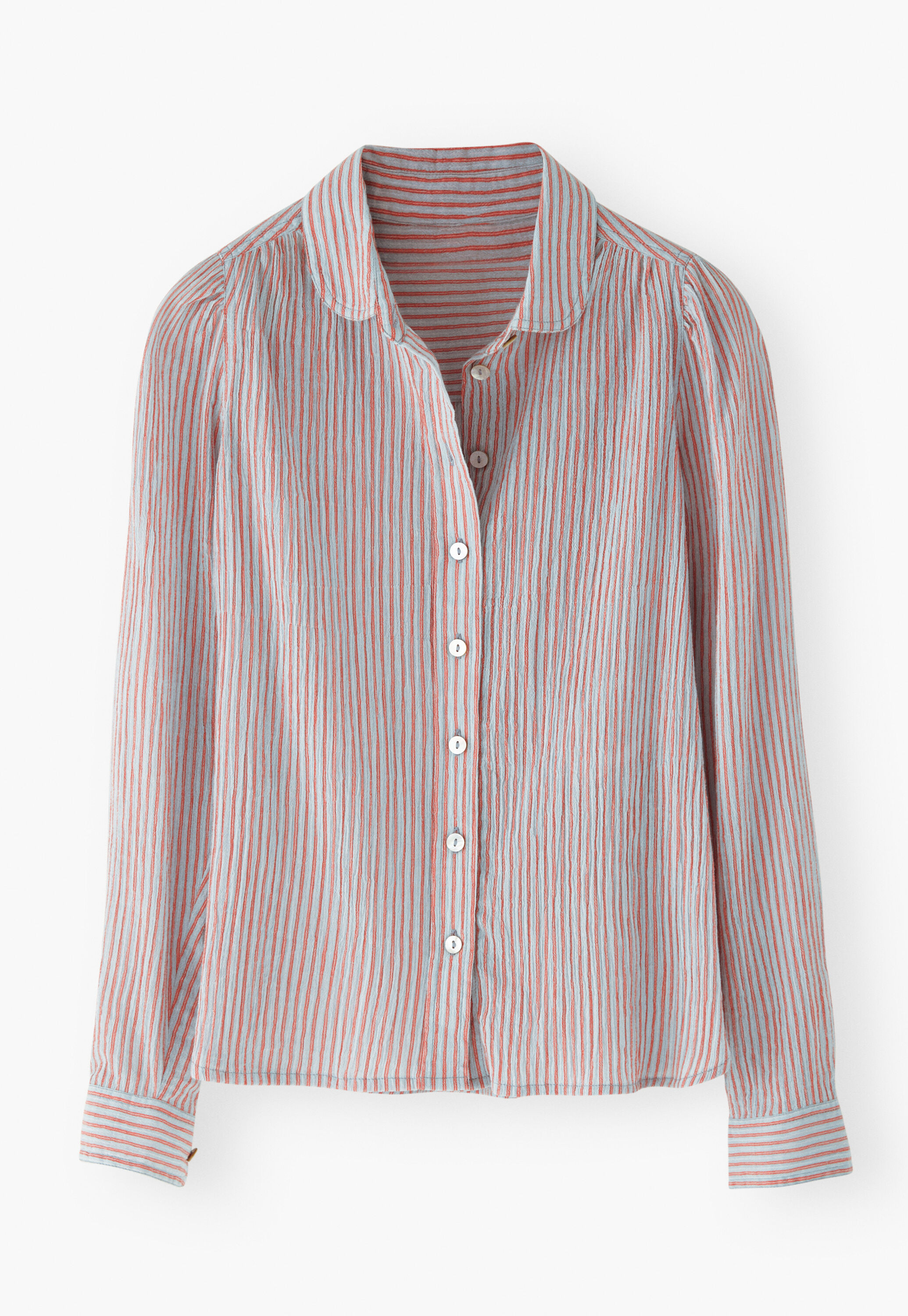 Crinkle striped blouse