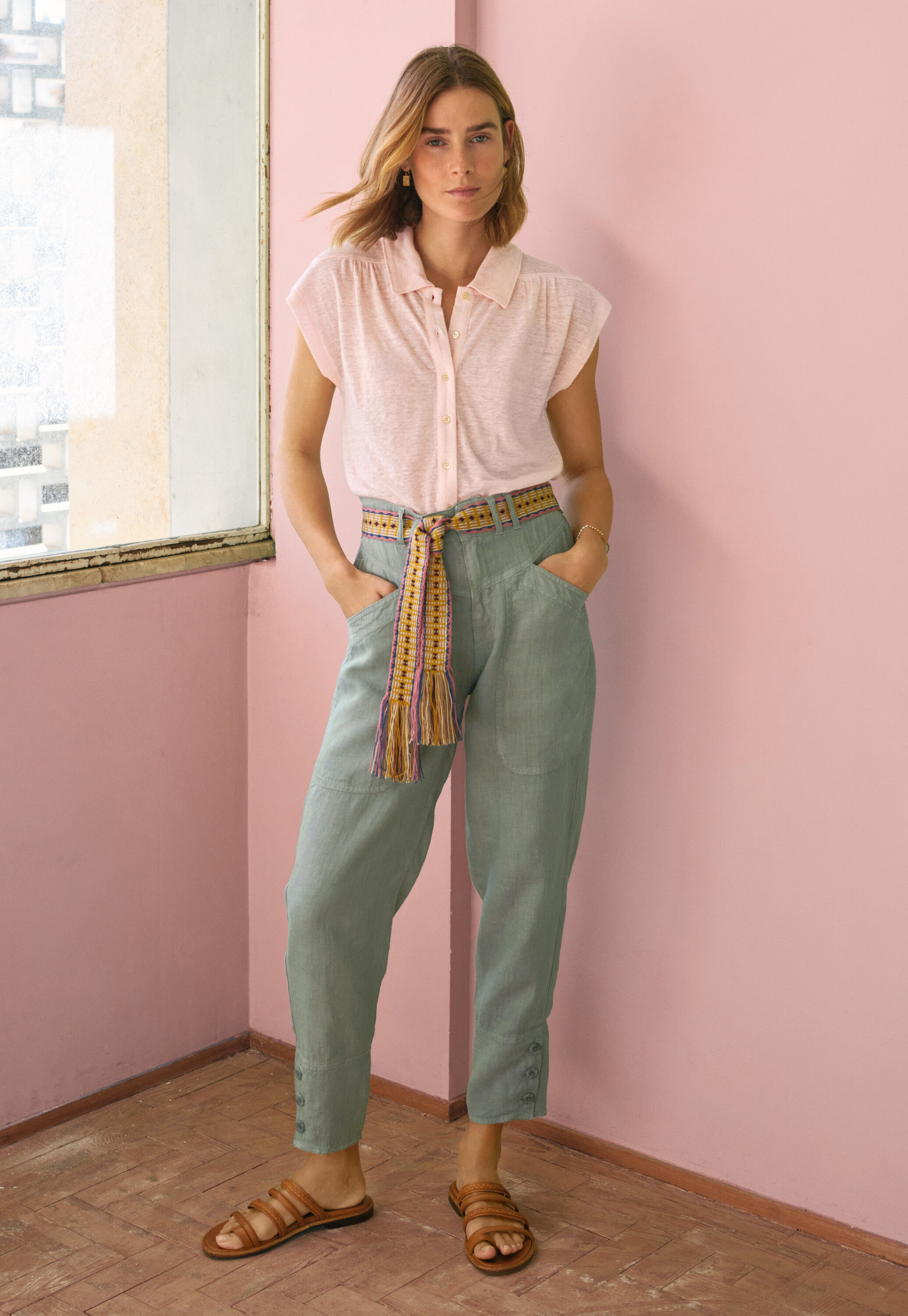 Fringed belt