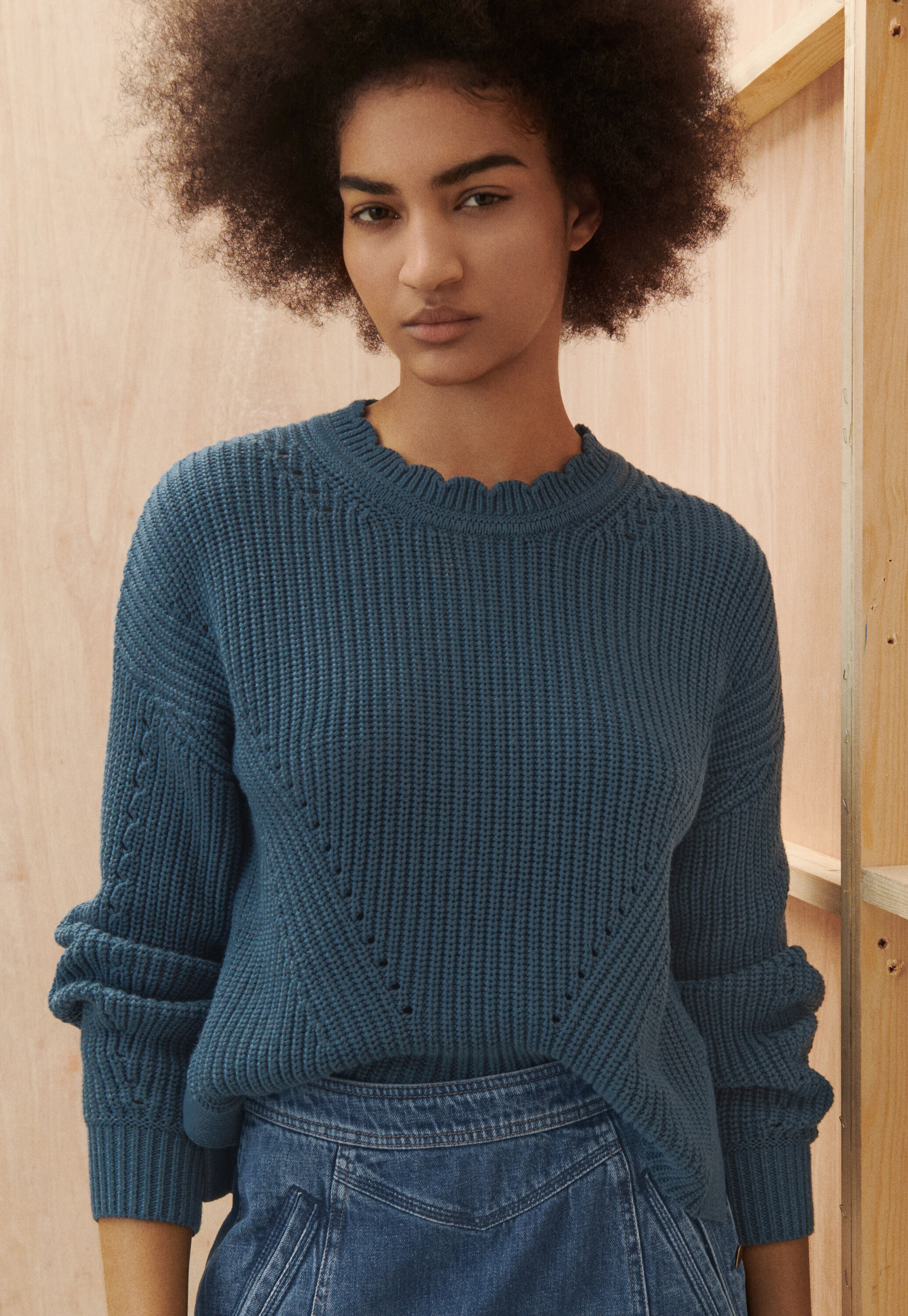Rib-stitch sweater