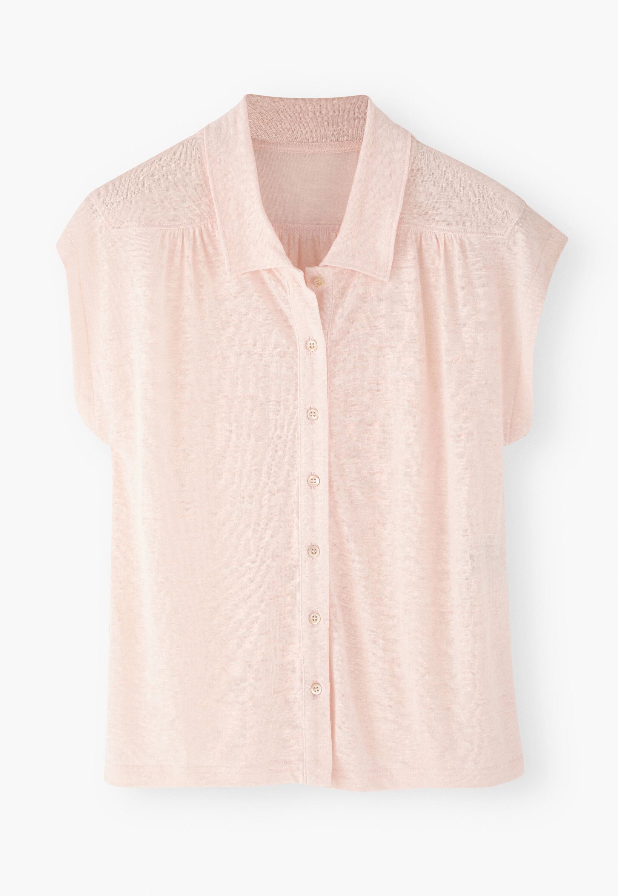 Sleeveless collared top