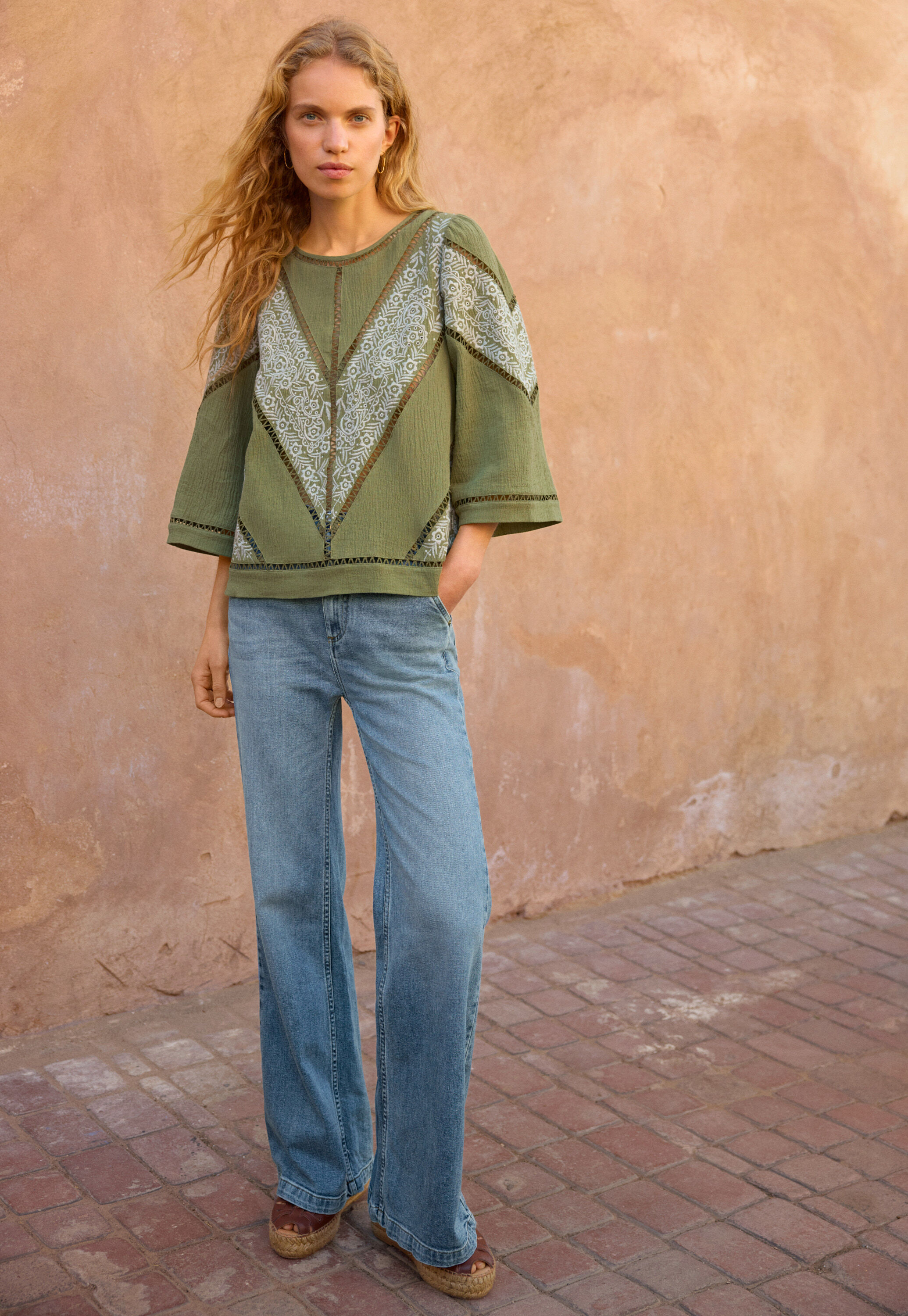 Embroidered top