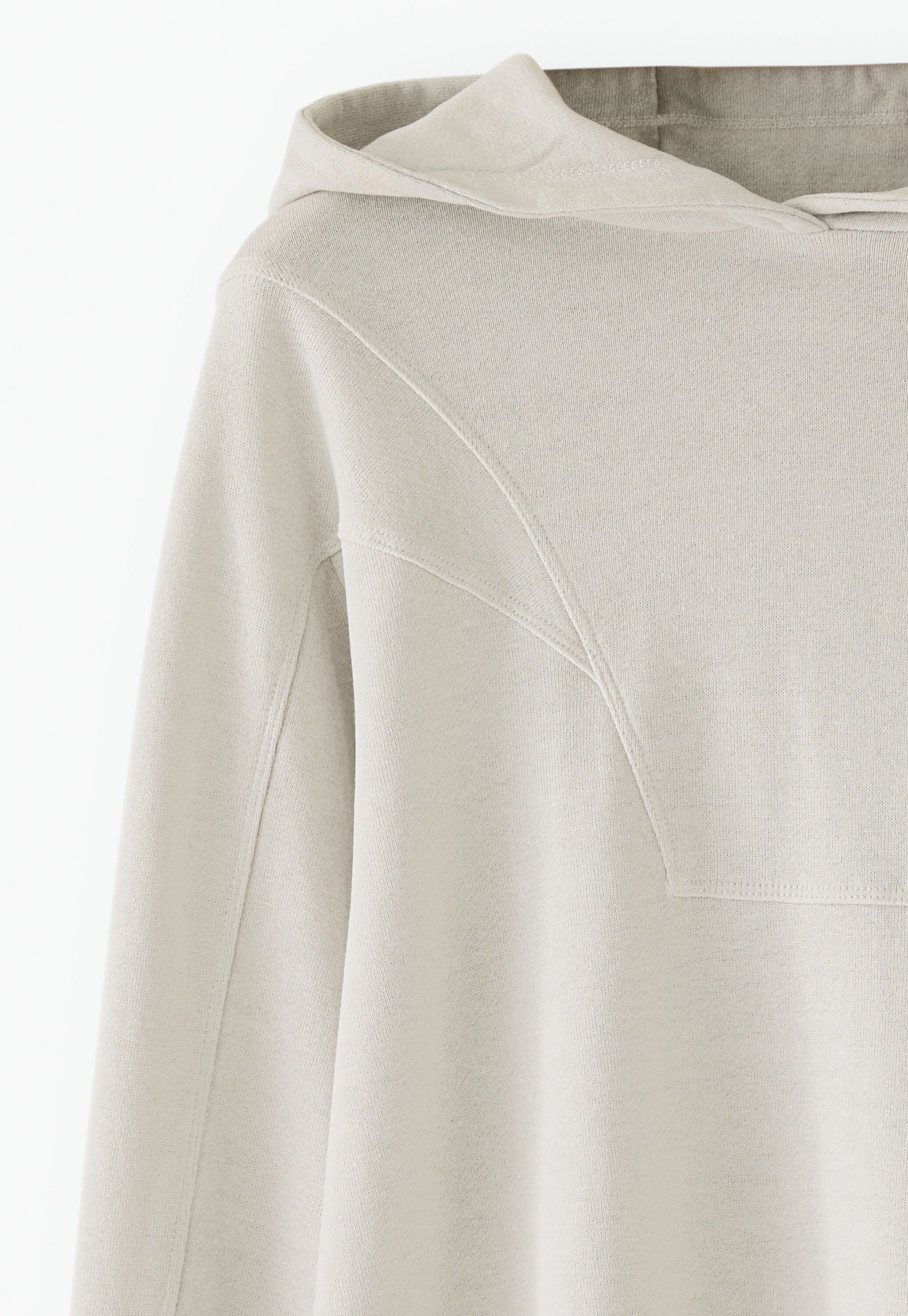 Panelled hoodie
