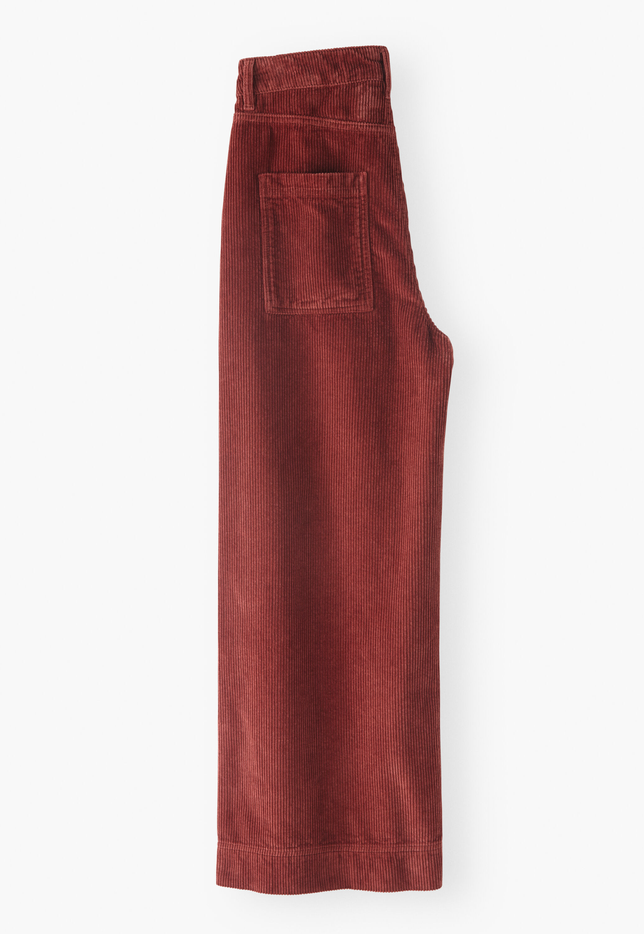 Wide-leg cord trousers