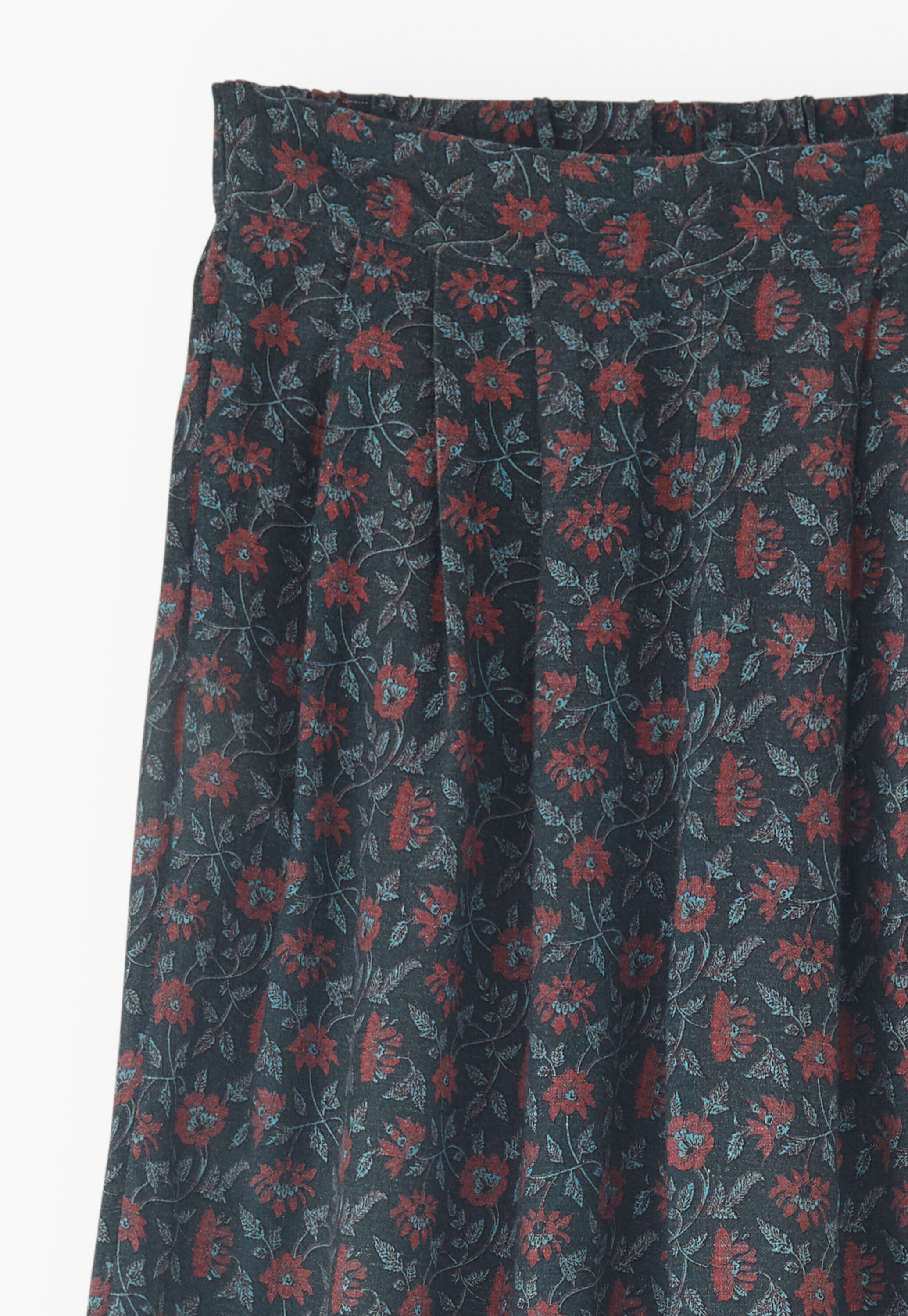 Wide-leg printed trousers