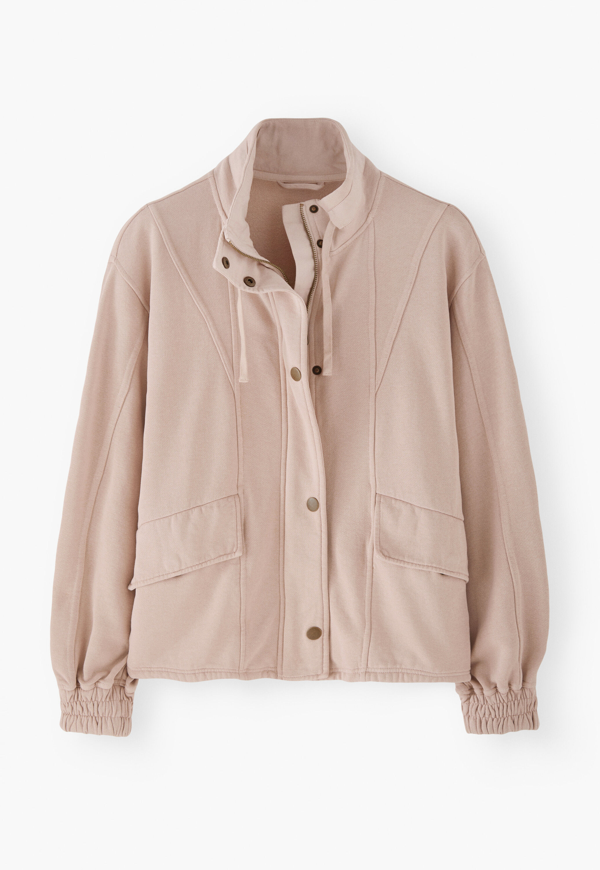 High-neck jersey jacket