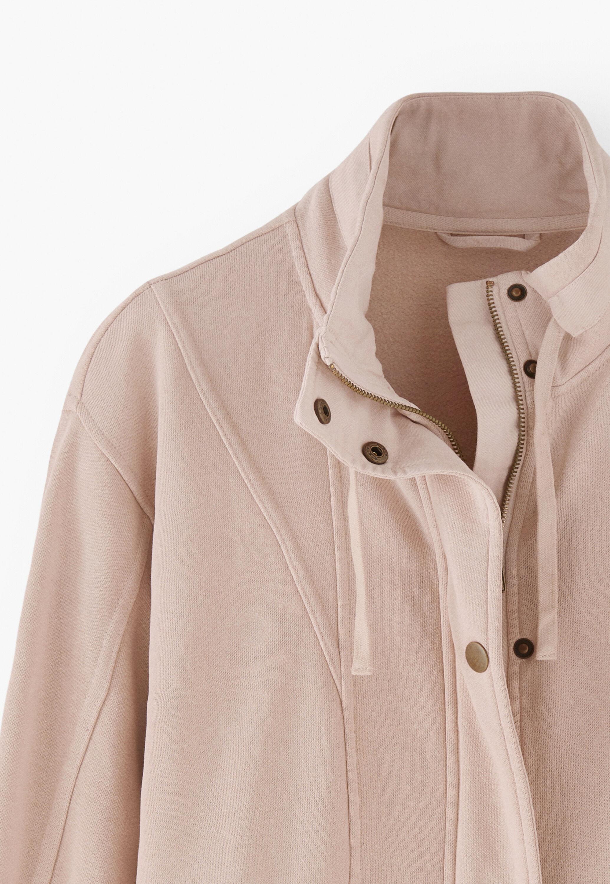 High-neck jersey jacket